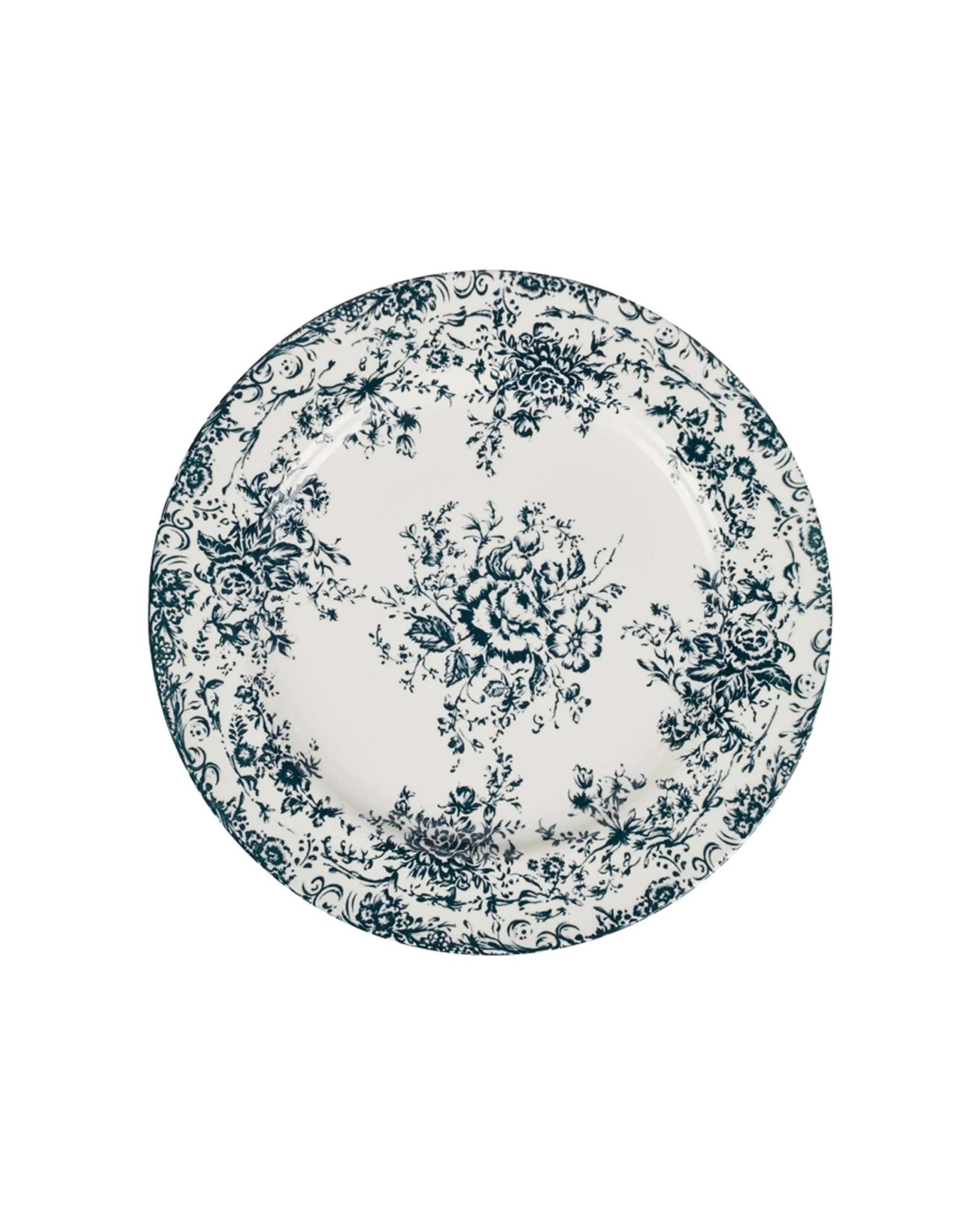1 Casa Domani Ceramic Rosetta Round Platter Serveware 36cm Antique - Blue, 1 of 1