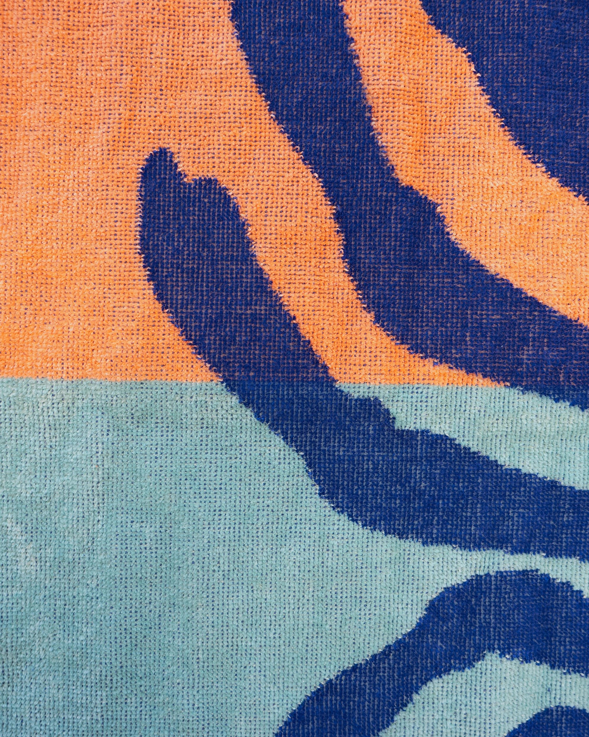 4 Bambury Soft Cotton Jacquard Velour Beach Towel Lobster - Orange, 4 of 4