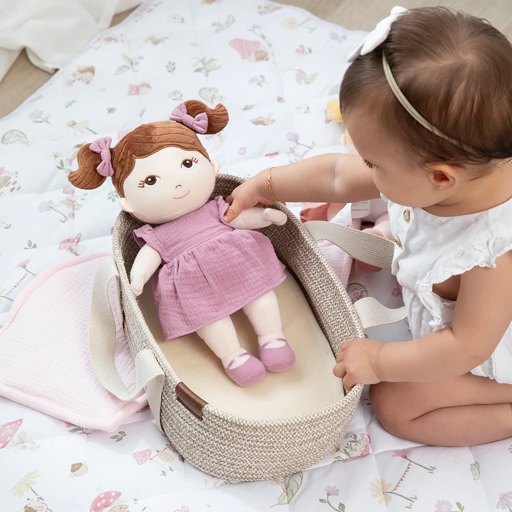 4 Living Textiles Pink Cotton Rope Storage Basket for Dolls, 4 of 5