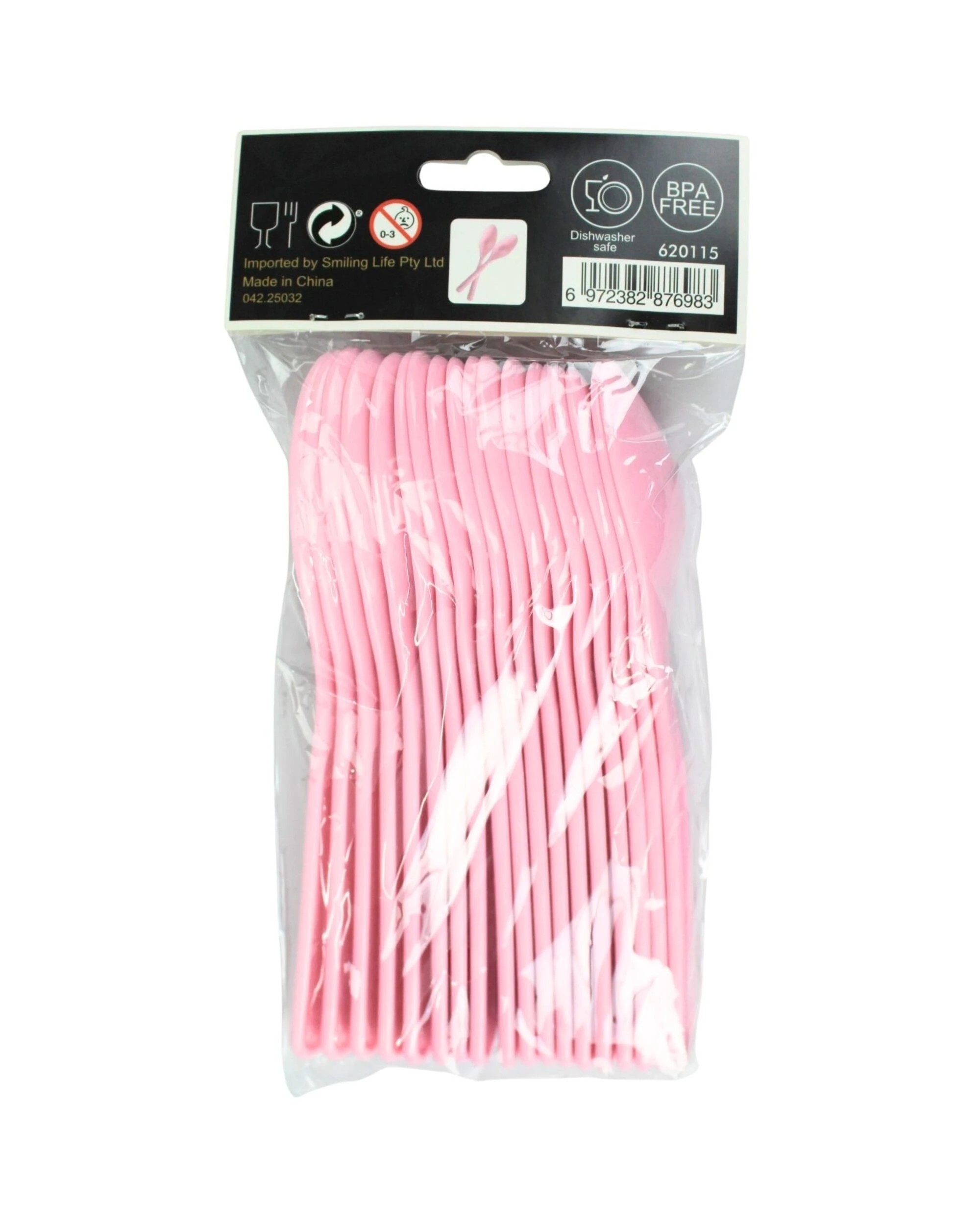 4 Party Maker Baby Reusable Plastic Spoons Pack of 18 - Pink, 4 of 4