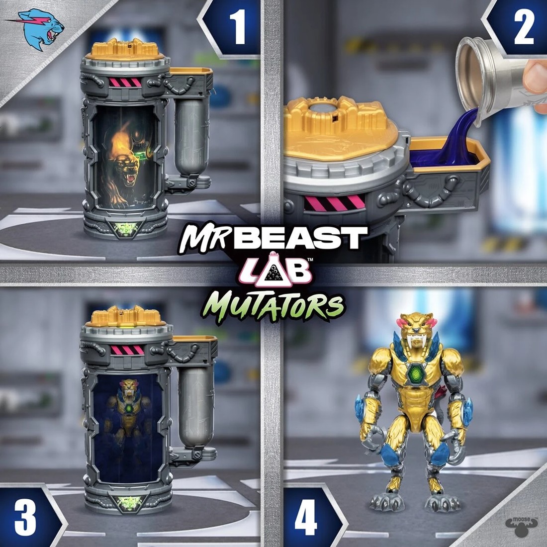 6 MrBeast Lab Mutation Chamber: Experiment to Create Your Beast Release the Exclusive Golden Panther Figure, 6 of 10