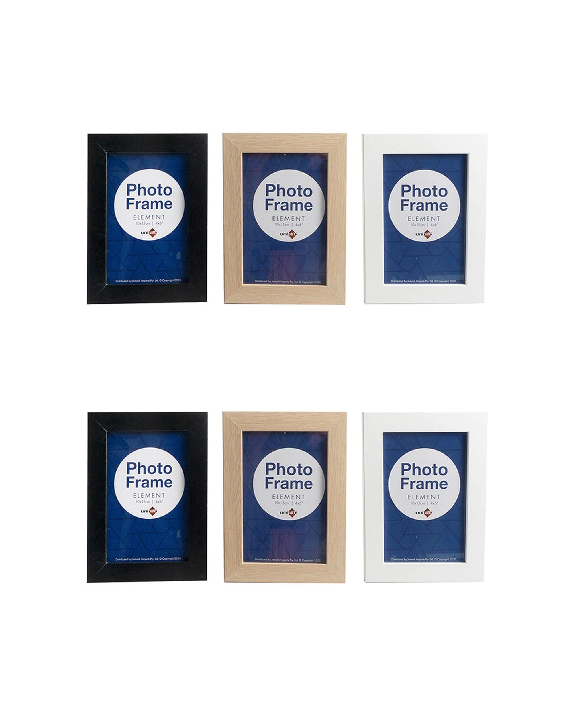 1 Unigift 6PK Element MDF Glass Picture Photo Frame Home Decor 10x15cm, 1 of 3