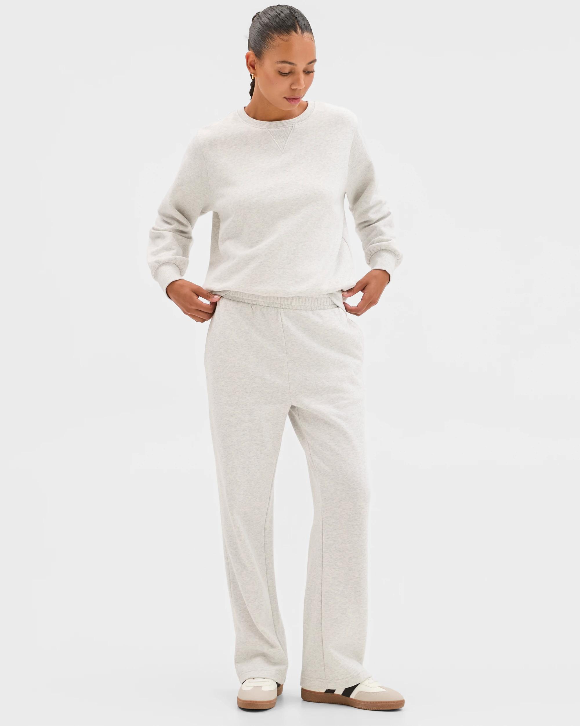 3 Target Active Active Australian Cotton Blend Straight Leg Fleece Trackpants SILVER MARLE, 3 of 6