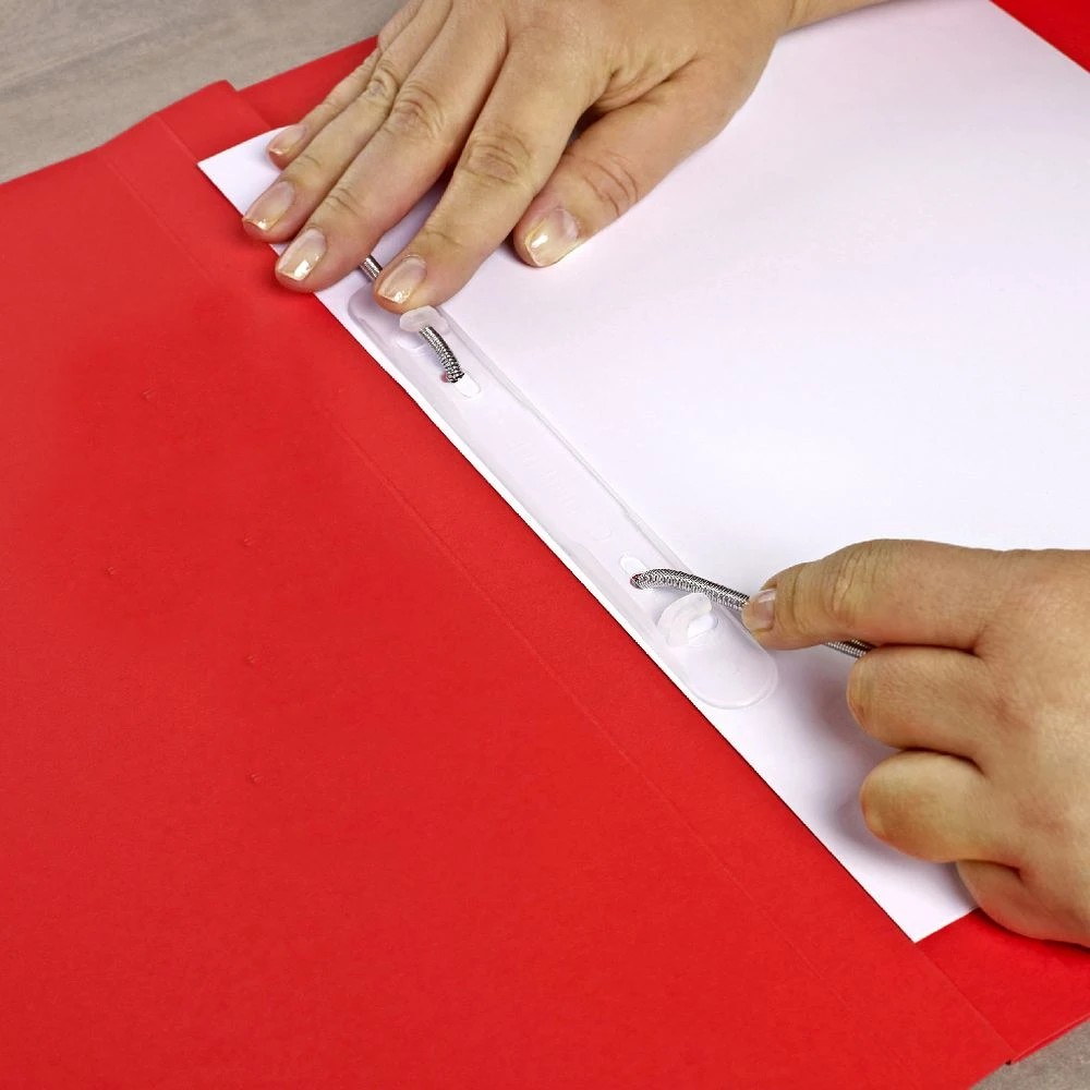 6 Avery Spiral Spring File Foolscap Red with Black Print, 6 of 7