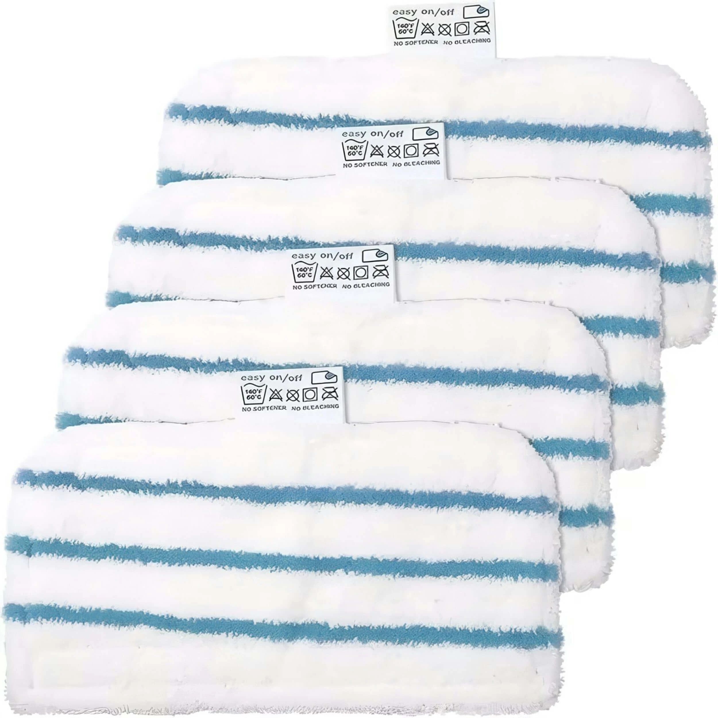 1 Hygieia 4pk Replacement Mop Pads For Black & Decker Smart Select Steam Mops - Blue, 1 of 2