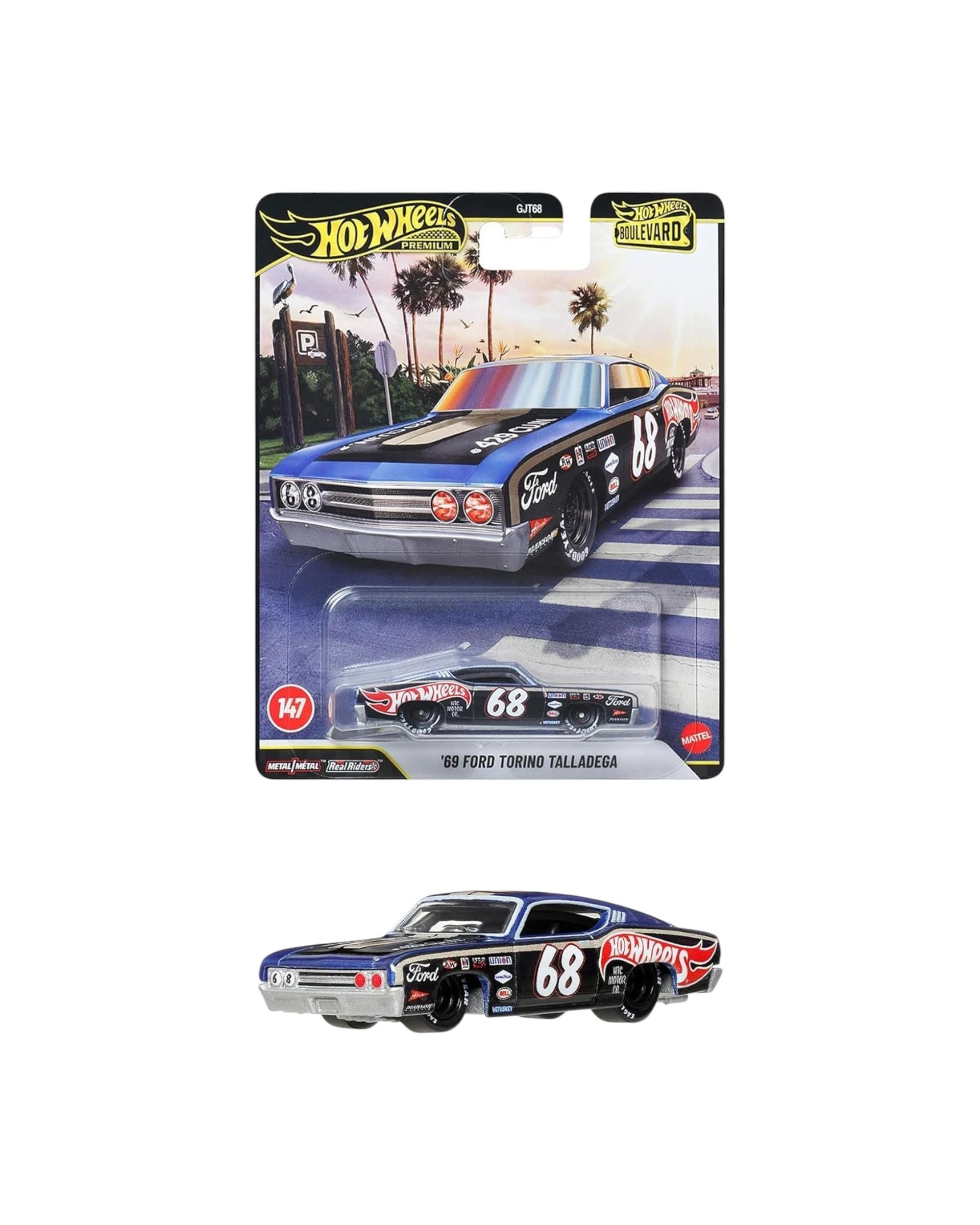 4 Hot Wheels Premium Boulevard 1969 Ford Tarino Talladega Diecast Vehicle, 4 of 4