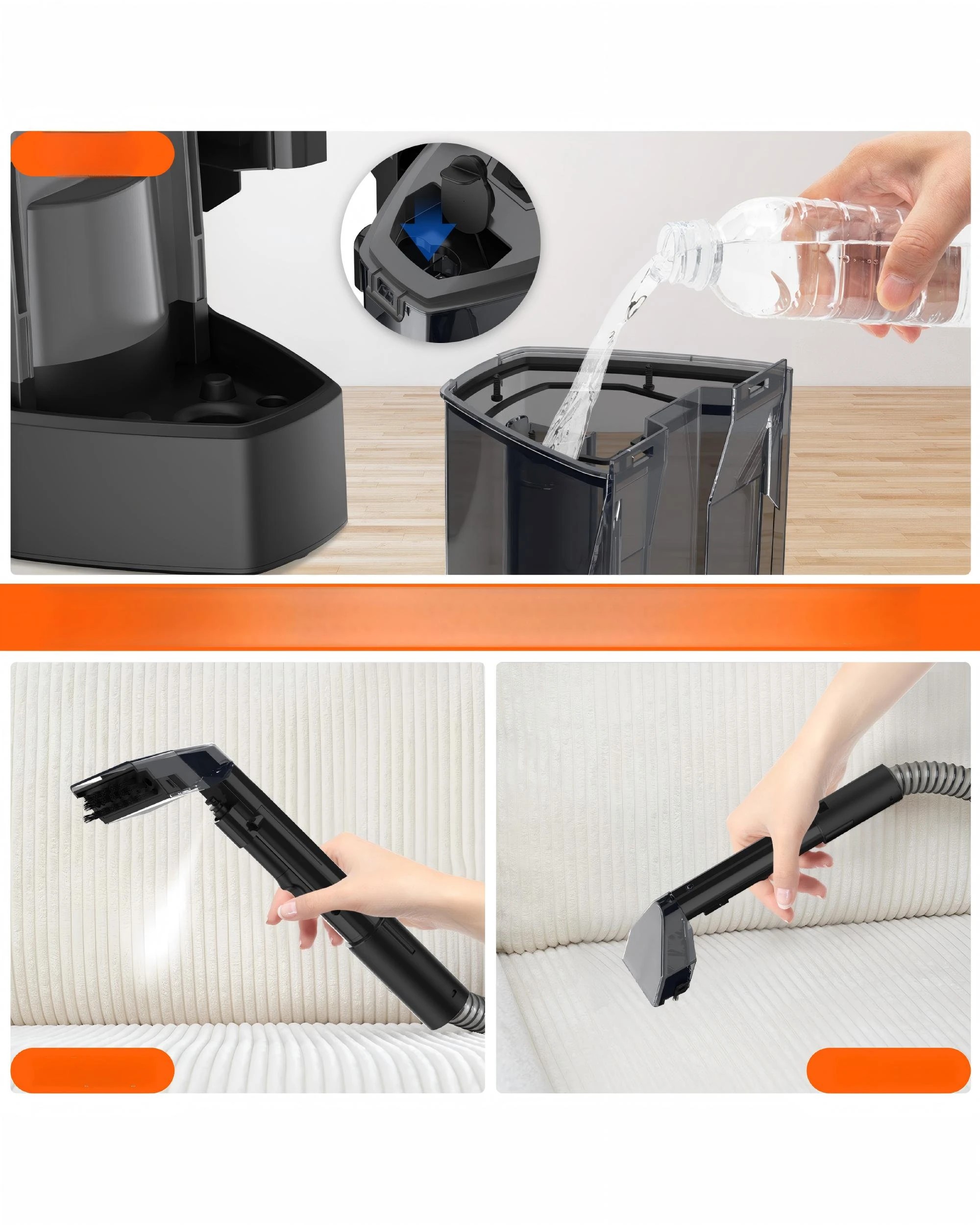 6 Advwin Spotclean, Portable Carpet And Upholstery Cleaner, For Pets, Carpet, Area Rugs, Couches, Upholstery, Car, 6 of 7