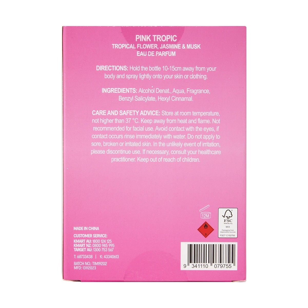 8 OXX Fragrance Pink Tropic Summer Solstice Eau De Parfum - Tropical Flower, Jasmine and Musk, 8 of 8