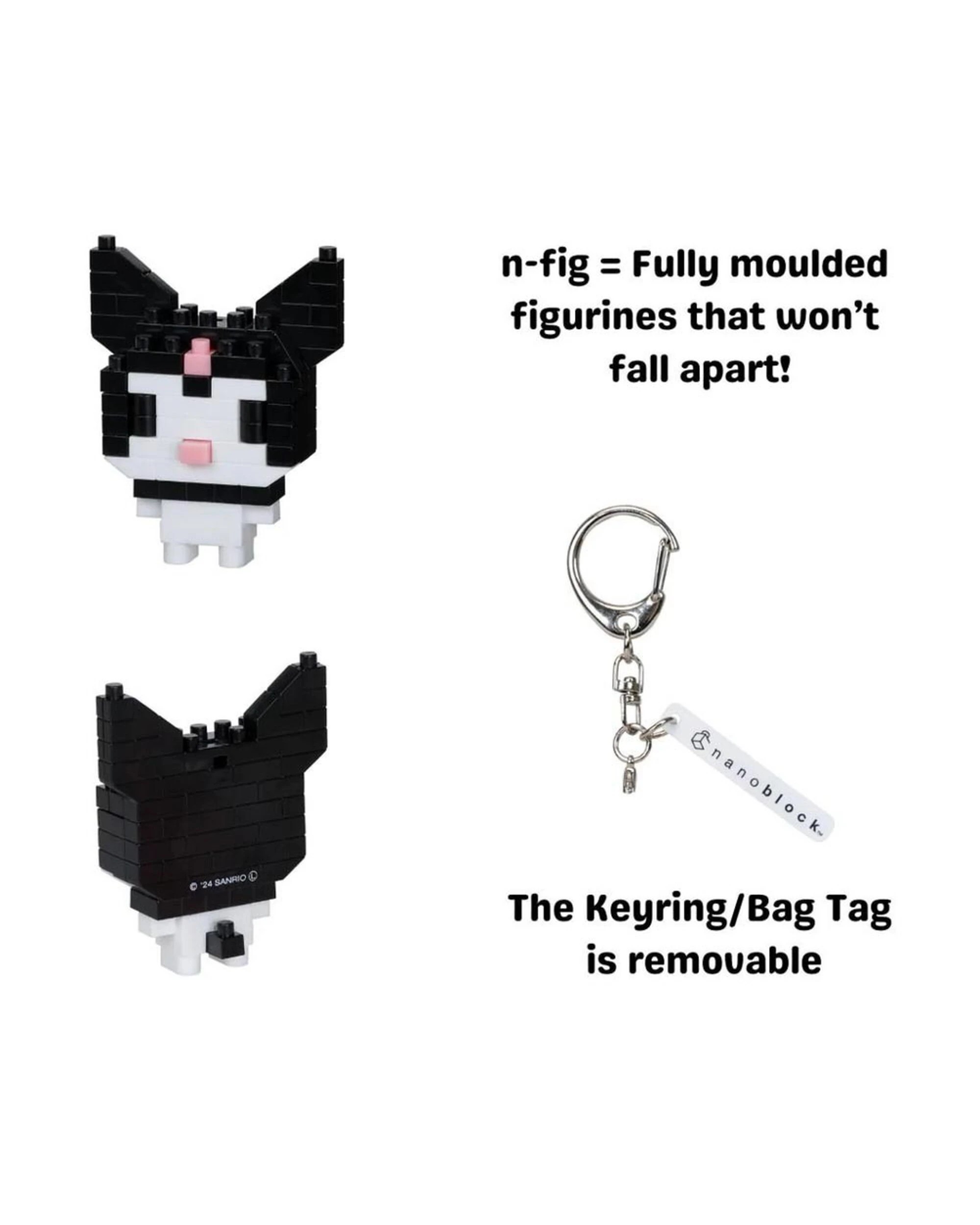 3 Sanrio - Hello Kitty - Kuromi Nanoblocks N-FIG Bag Clip, 3 of 4