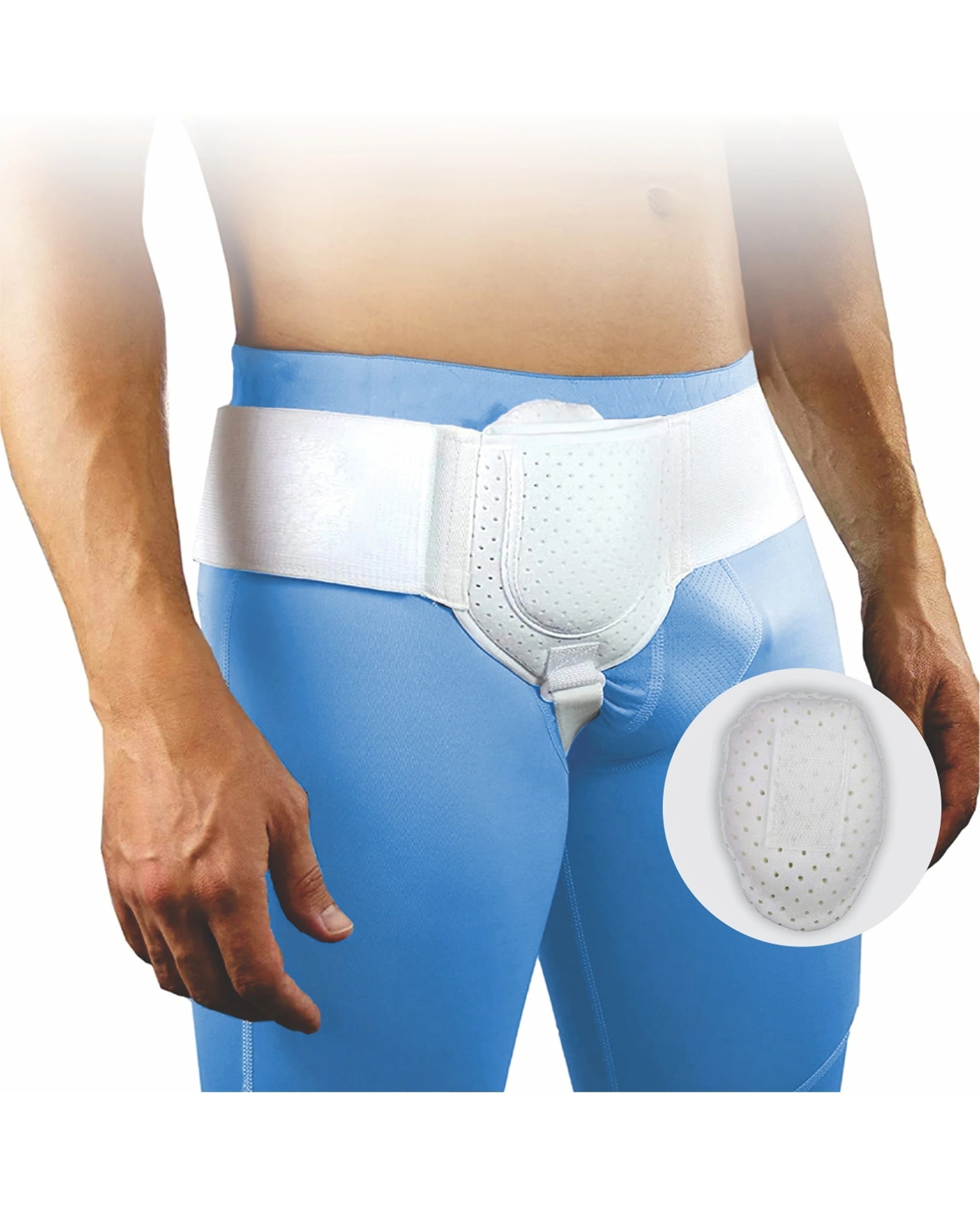 6 Bodyassist Hernia Support Truss Lightweight Cotton Compression LGE XLG - White, 6 of 6