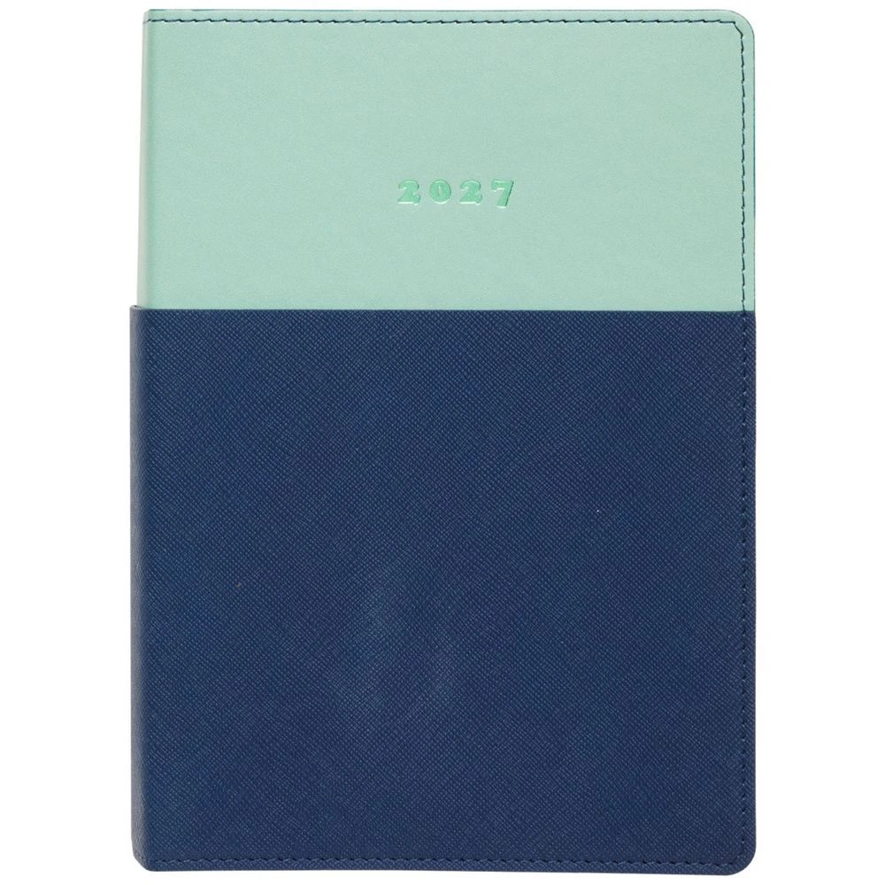 2 Officeworks A5 Day to Page 2027 Premium Diary Green/Navy, 2 of 7