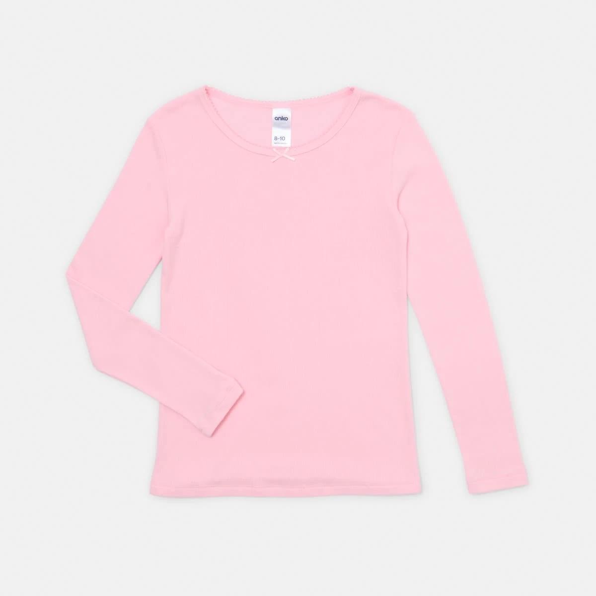 7 2 Pack Long Sleeve Brushed Thermal Top Pnk Solid, 7 of 8