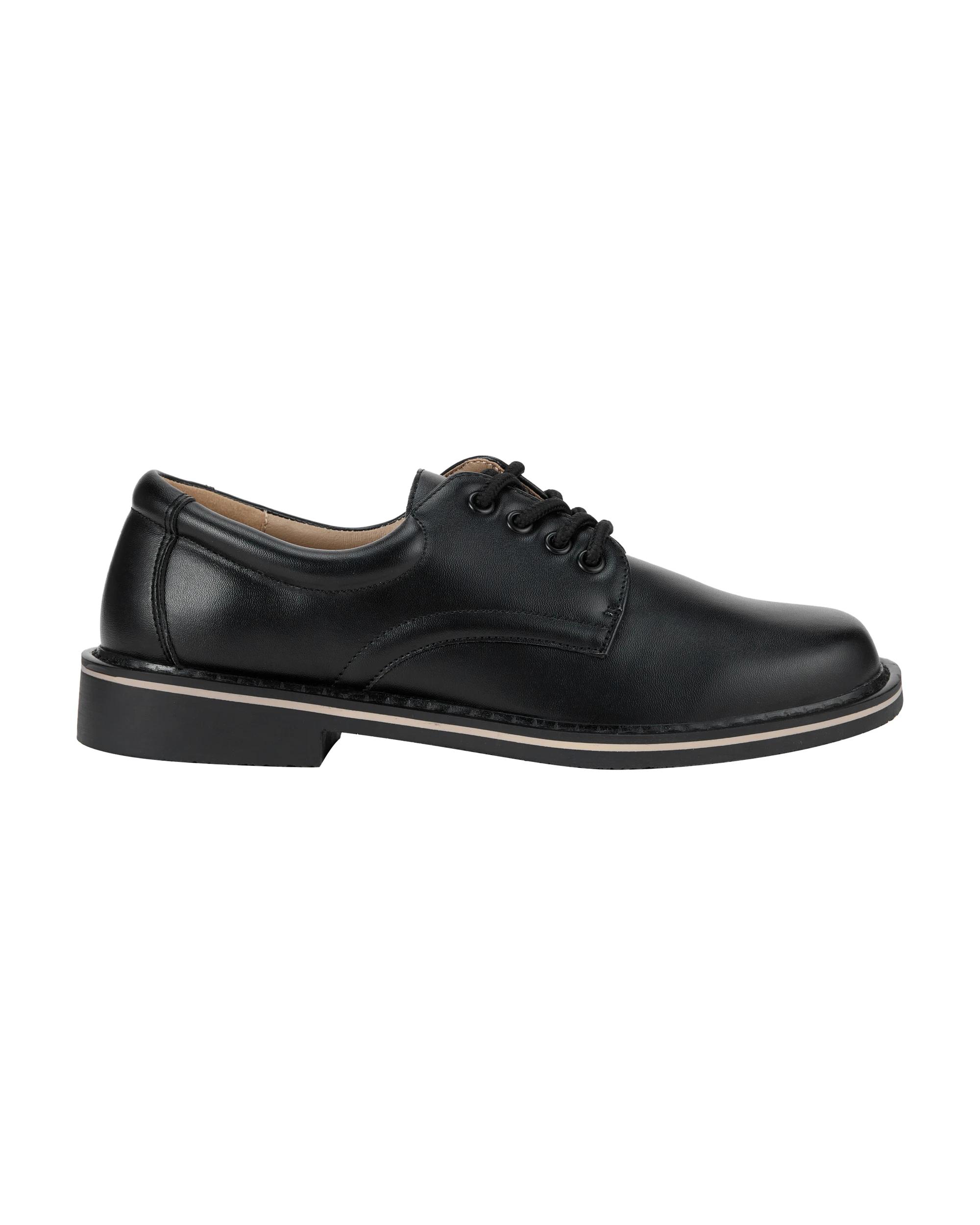 1 Classic Lace Up School Shoes Black, 1 of 3