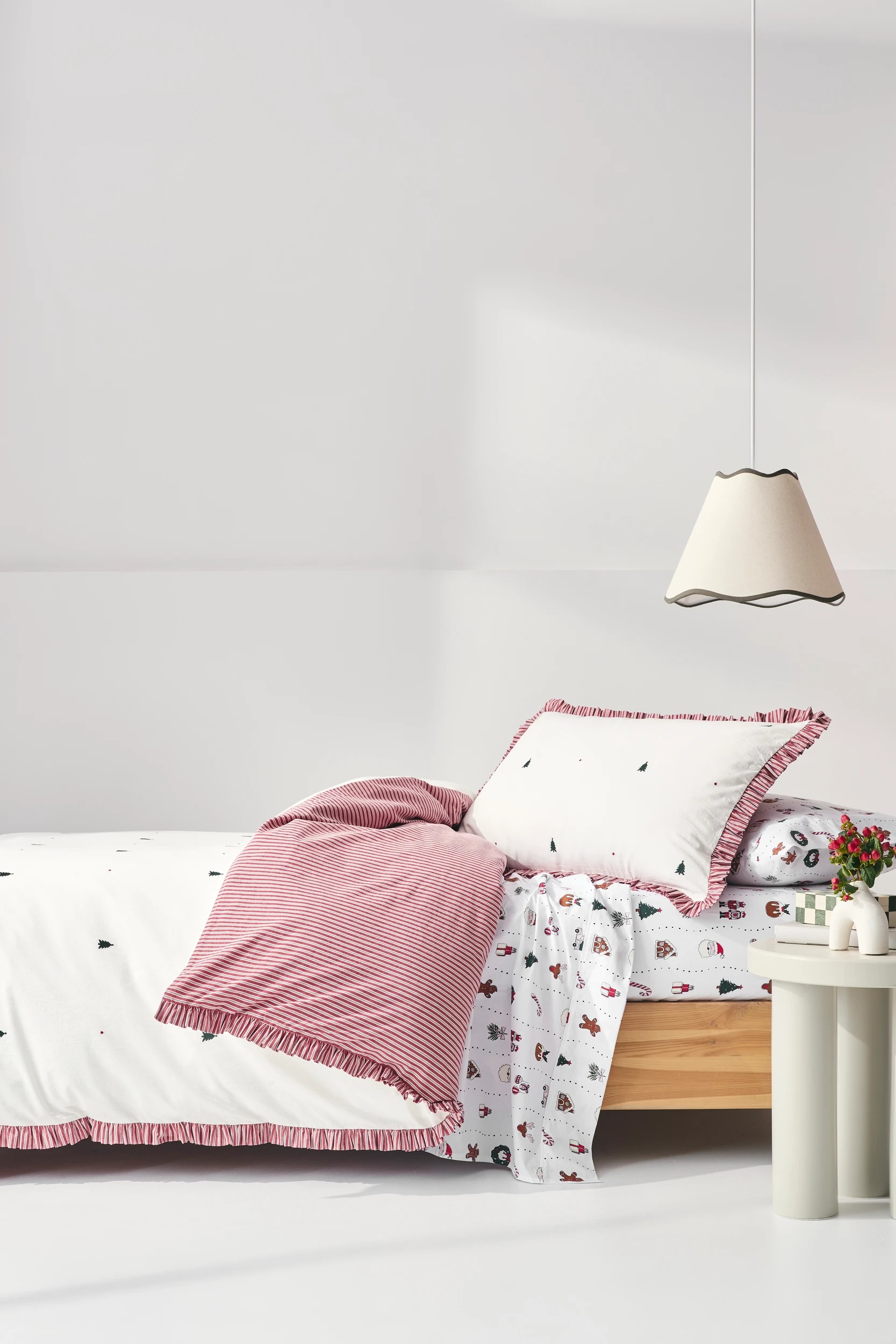1 Target Christmas Embroidered Tree Quilt Cover Set - King Bed - White, 1 of 10