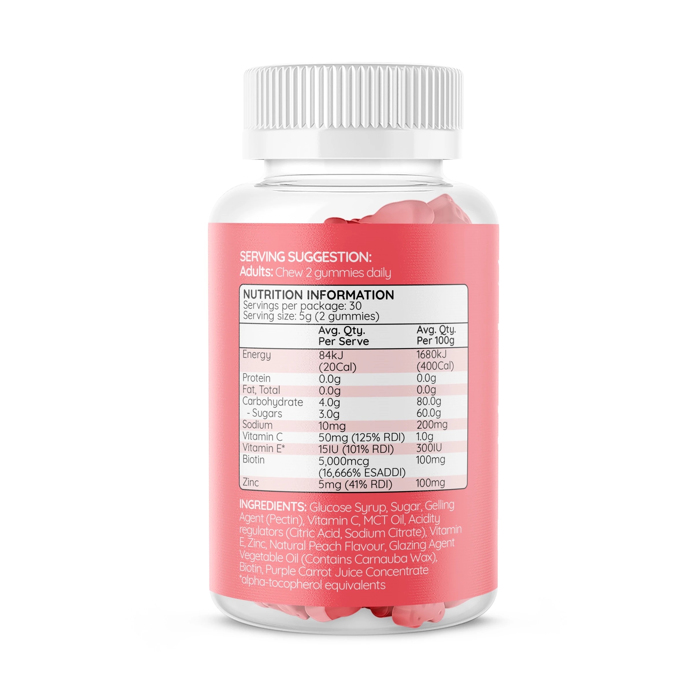 2 60 Pack Haircarebear Hair Skin Nails Gummies 150g, 2 of 3