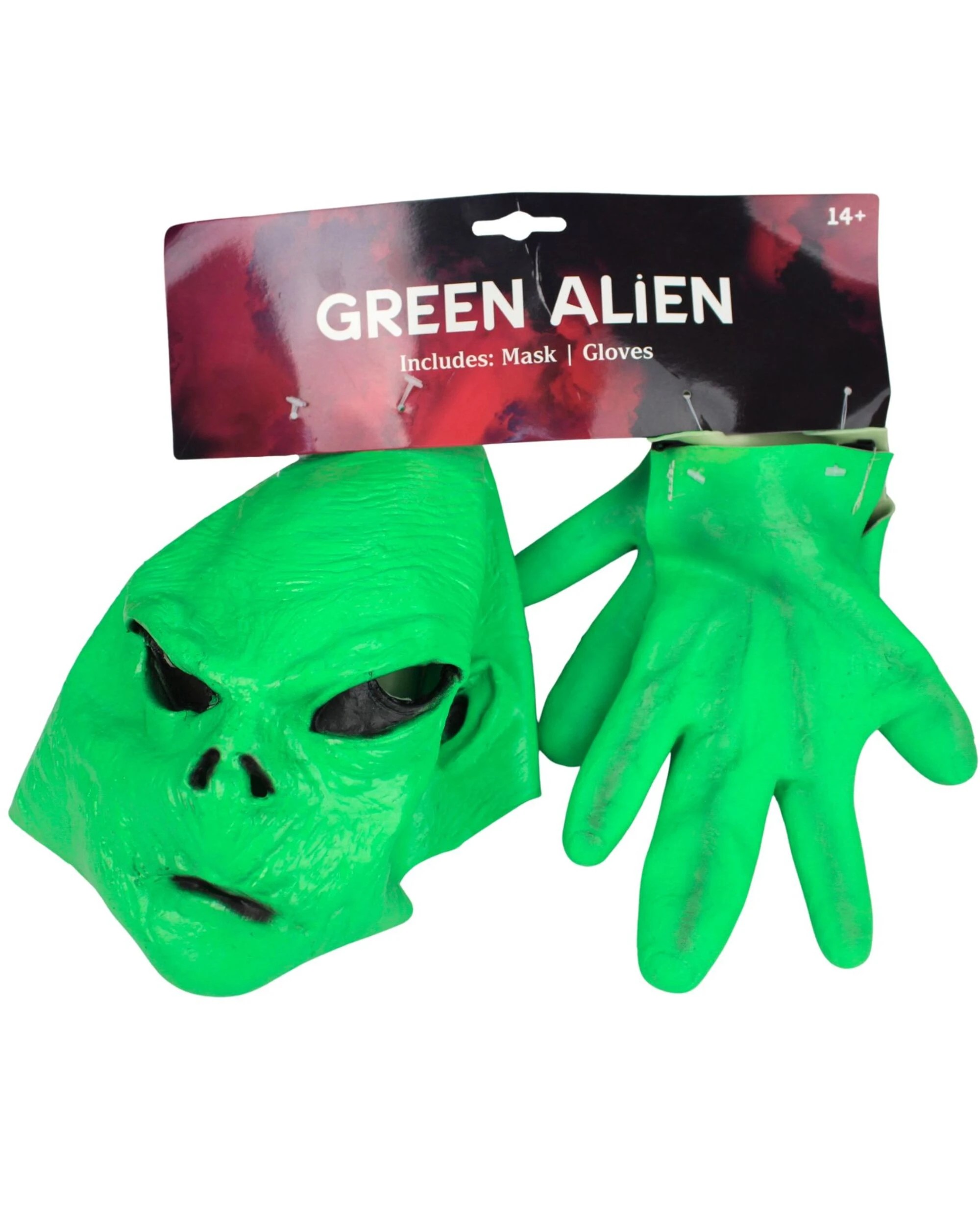 2 Uncle Bills Adult Alien Latex Costume Accessory Set - One Size - Green, 2 of 3