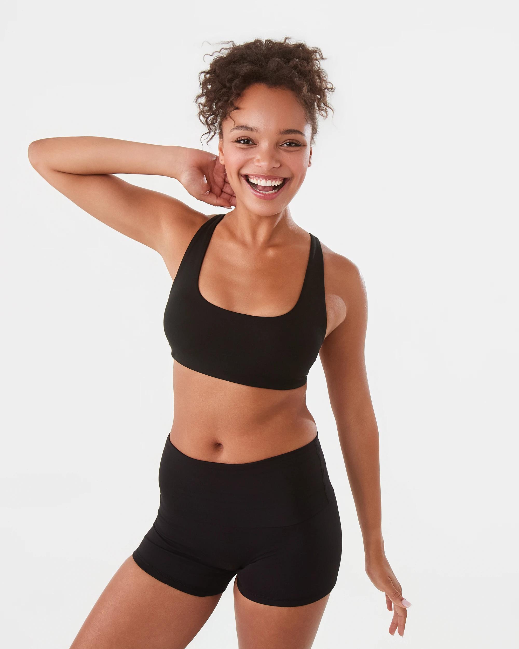 8 Active Womens Open Back Crop Black, 8 of 8