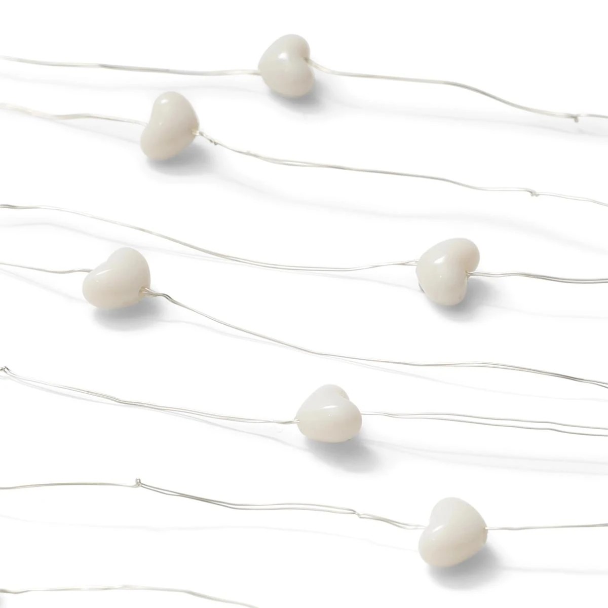 6 Mini Pastel Heart Wire Lights, 6 of 9