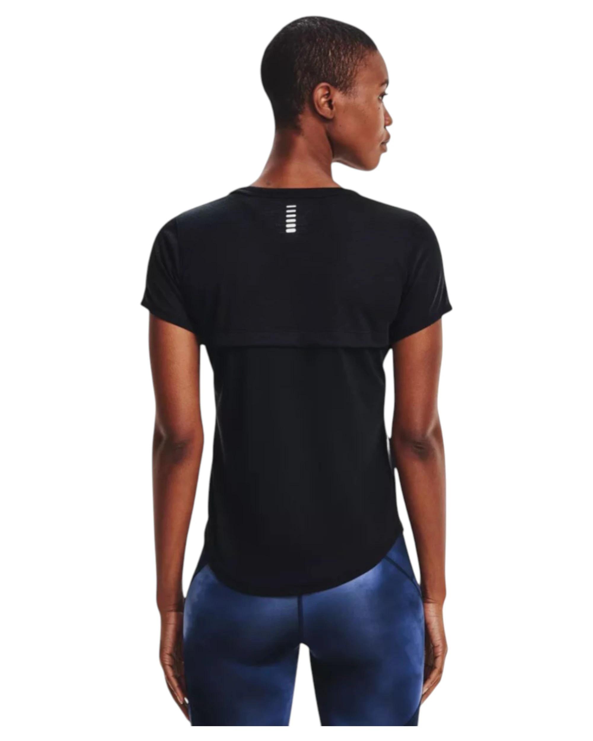2 Under Armour 2 Pack Womens Streaker Reflective Short Sleeve Athletic Shirt BLACK, 2 of 3