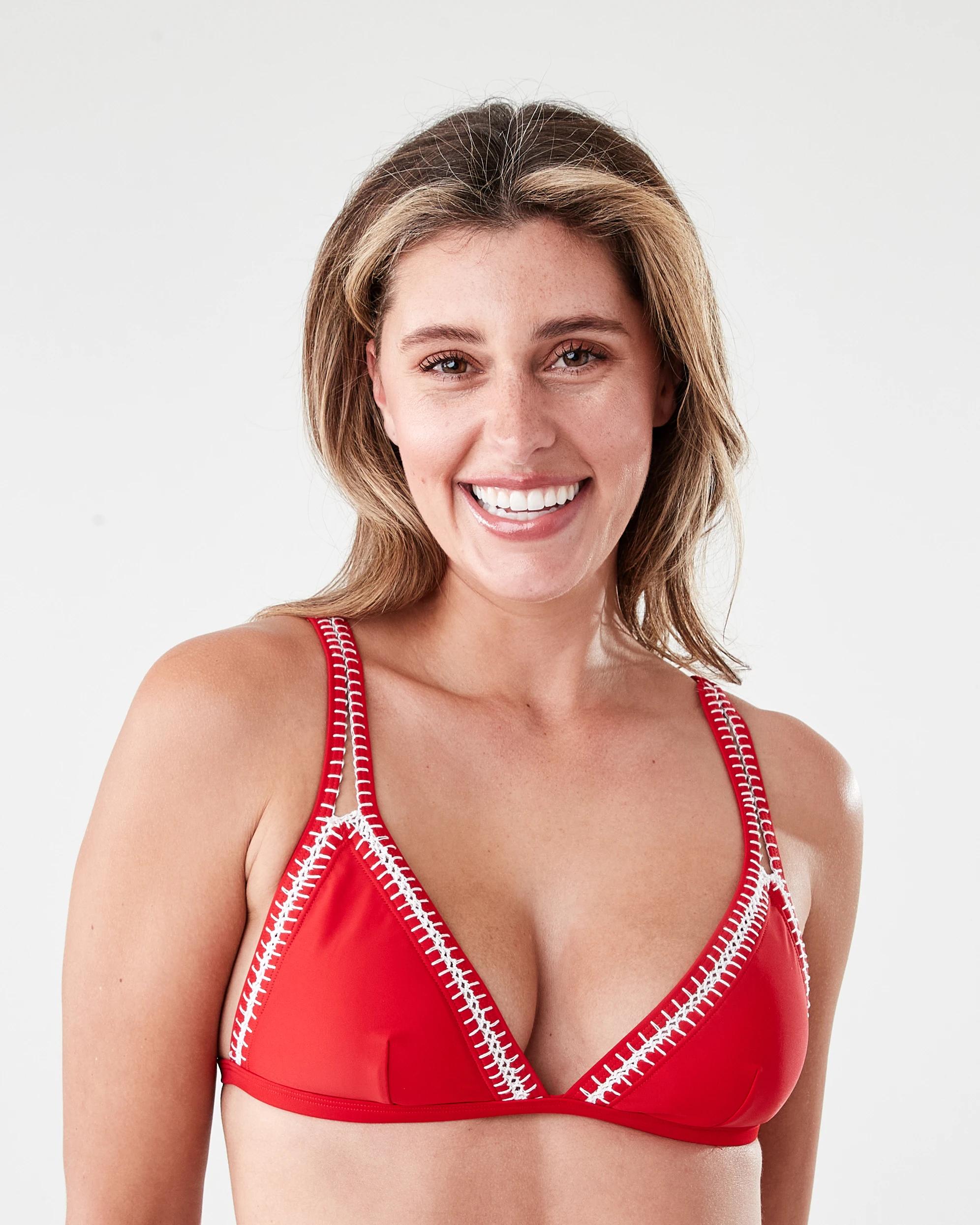 1 Crafted Triangle Bikini Top Strawberry, 1 of 7