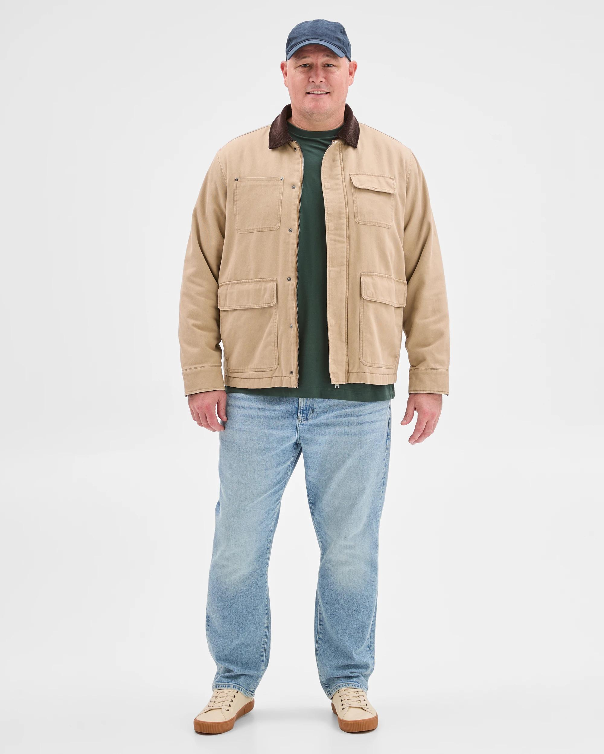 3 Target Man Plus Size Australian Cotton Field Jacket STONE, 3 of 6
