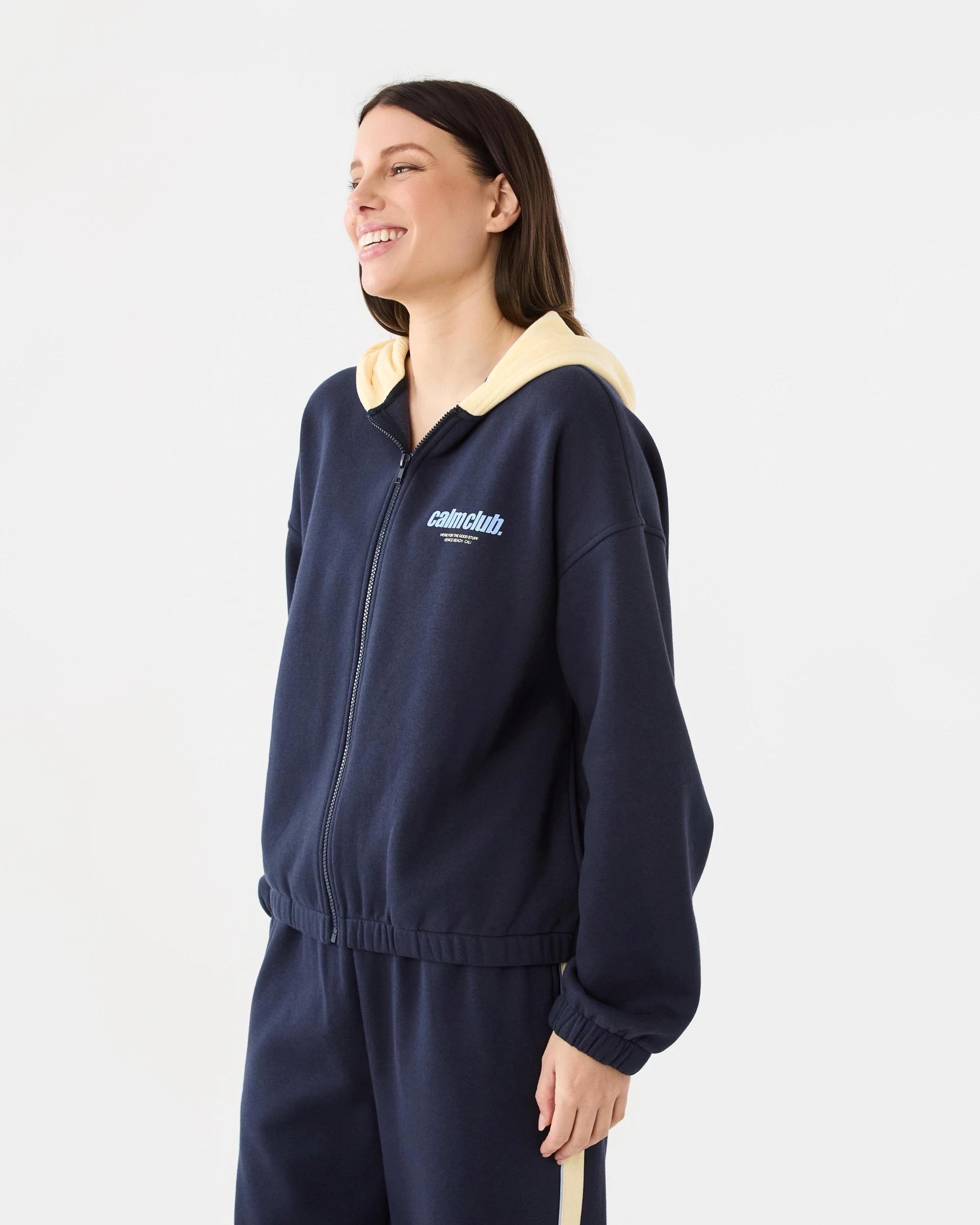 2 Zip Through Bomber Hoodie Calm Club, 2 of 9