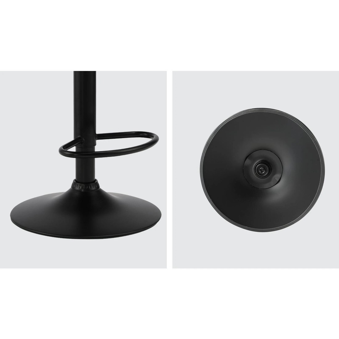 4 Oikiture Bar Stools Kitchen Swivel Barstool Chair Gas Lift Metal Leather X2
 - Black, 4 of 9