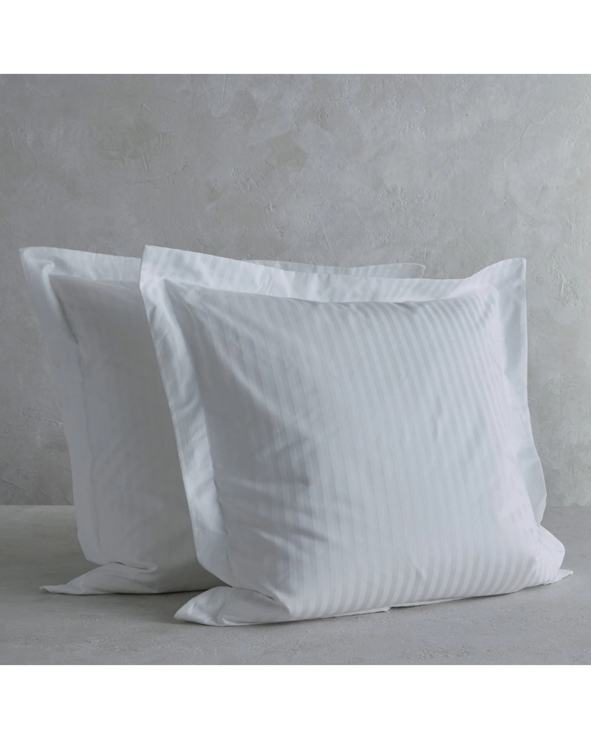 2 Bedding co 2pc Egyptian Cotton Pillow Case Set 1200TC Standard Stripe - One Size - White, 2 of 4