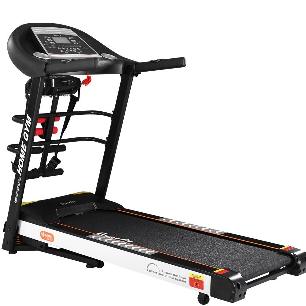 1 Everfit Treadmill Electric Home Gym Fitness Exercise Machine w/ Massager - Black, 1 of 7