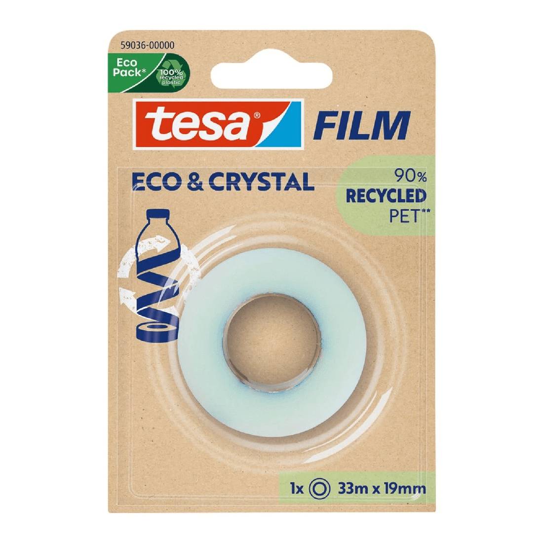 1 Tesa Eco and Crystal Tape 33m x 19mm, 1 of 4