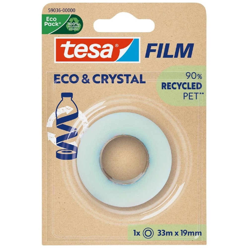 1 Tesa Eco and Crystal Tape 33m x 19mm, 1 of 4