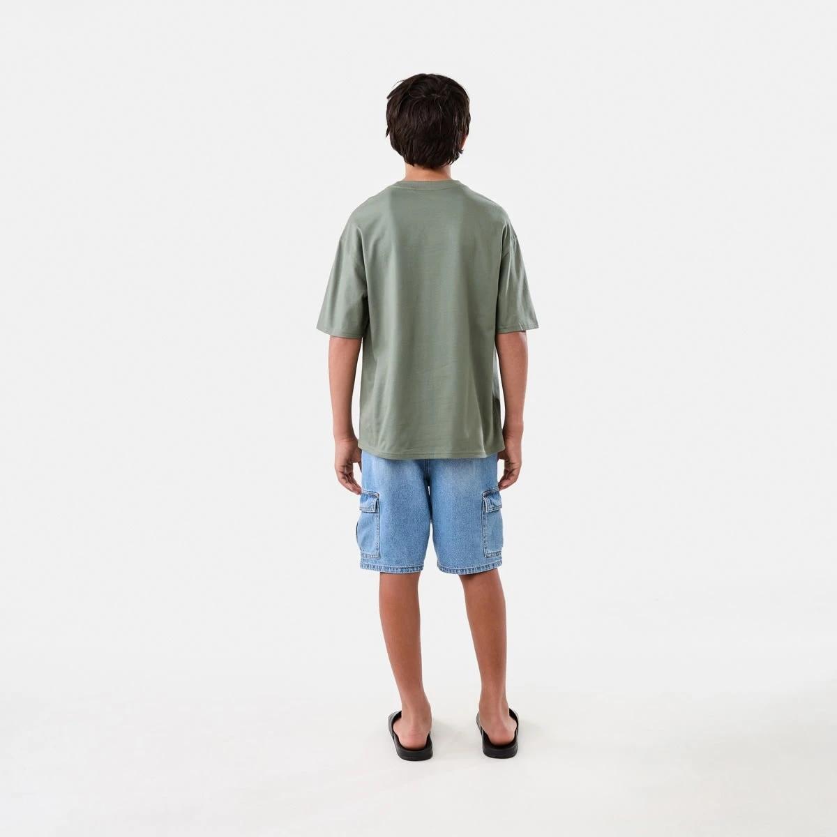 8 Plain Oversized T-shirt Grn Laurel, 8 of 10