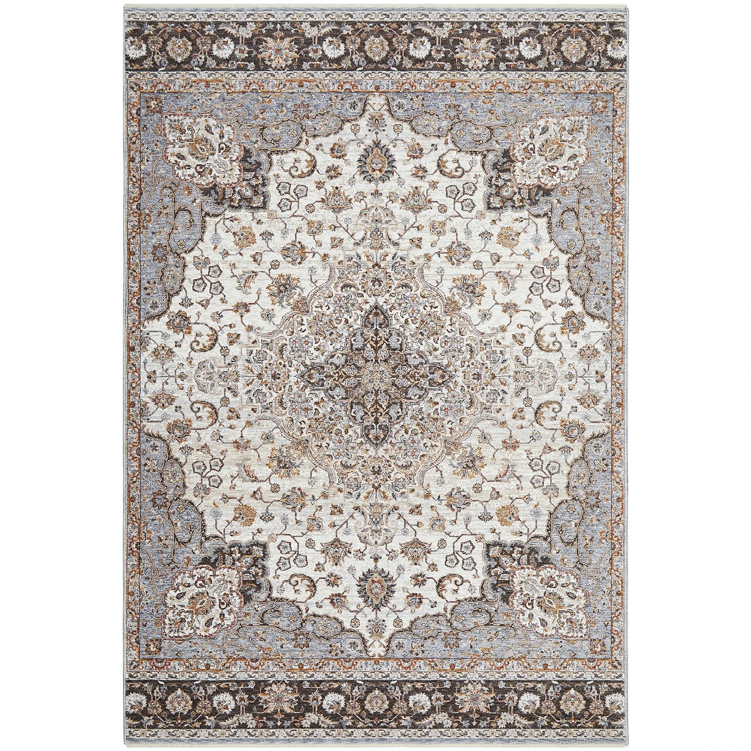 2 Common Ground Rugs Jaipur 77 380x300cm - Extra Large Power Loomed Floor Rug - Silver, 2 of 9