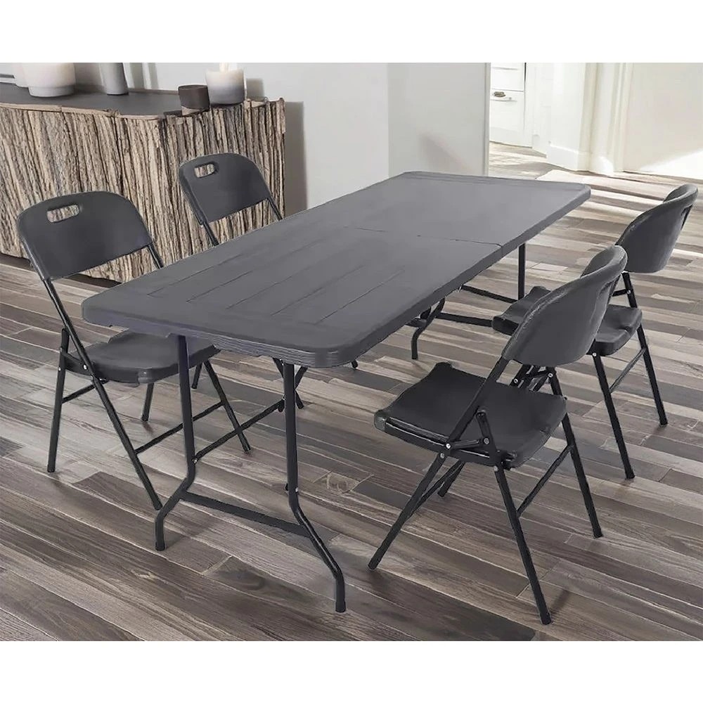 7 J.Burrows Outdoor Folding Chair Black Visitor Chairs and Stools, 7 of 7