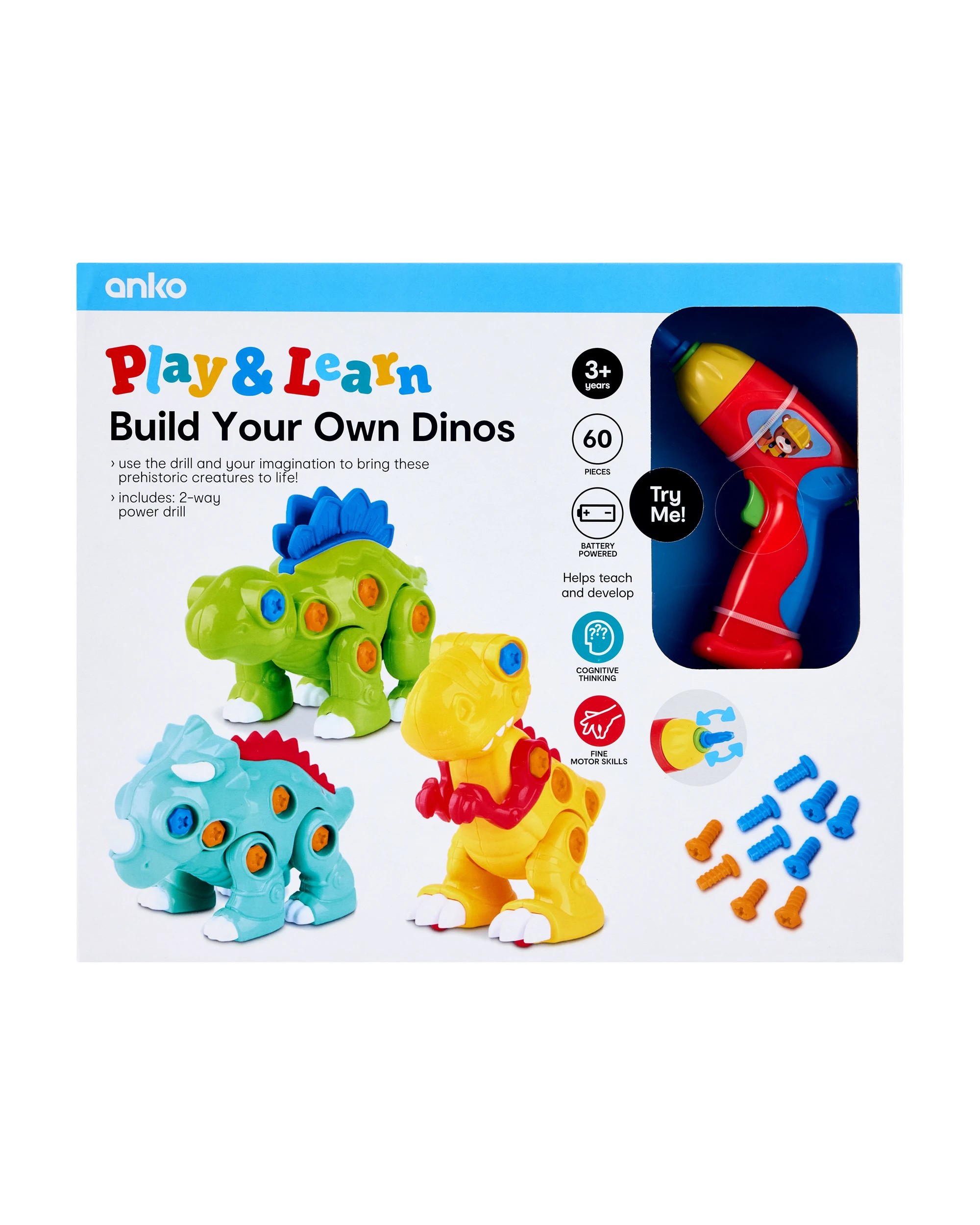 1 60 Piece Build Your Own Dinos, 1 of 6