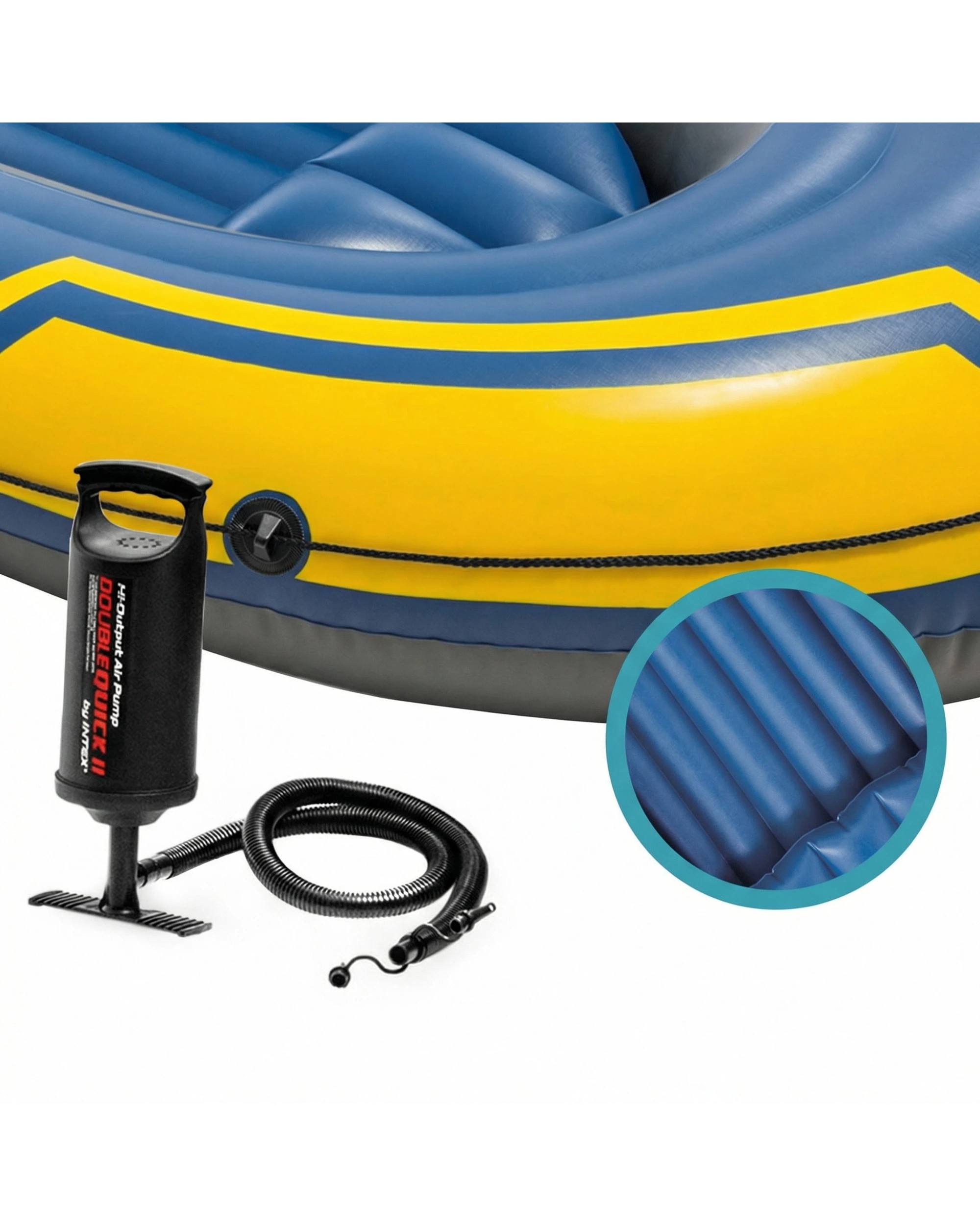 7 Intex 68370NP Challenger 3 Inflatable Boat Set - Blue, 7 of 9