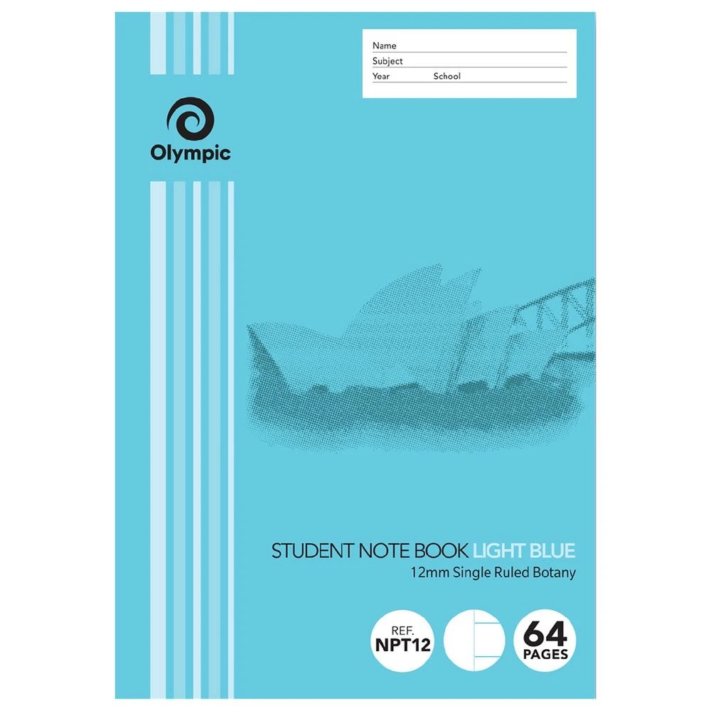 2 Olympic 175x250 55gsm 12mm Ruled Botany Book NSW 64 Page, 2 of 2