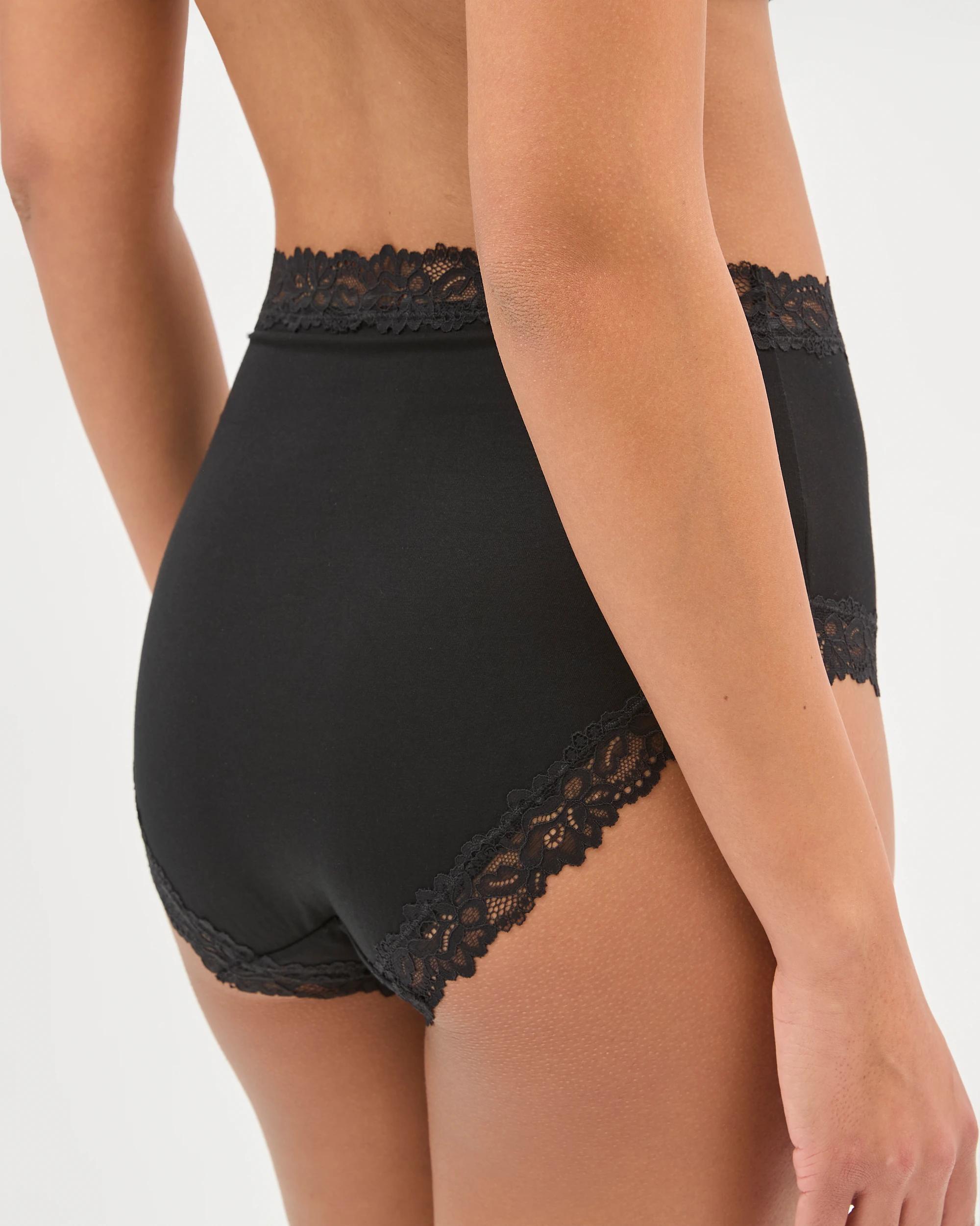 7 Target Woman Modal and Lace 2 Pack Full Briefs BLACK, 7 of 7