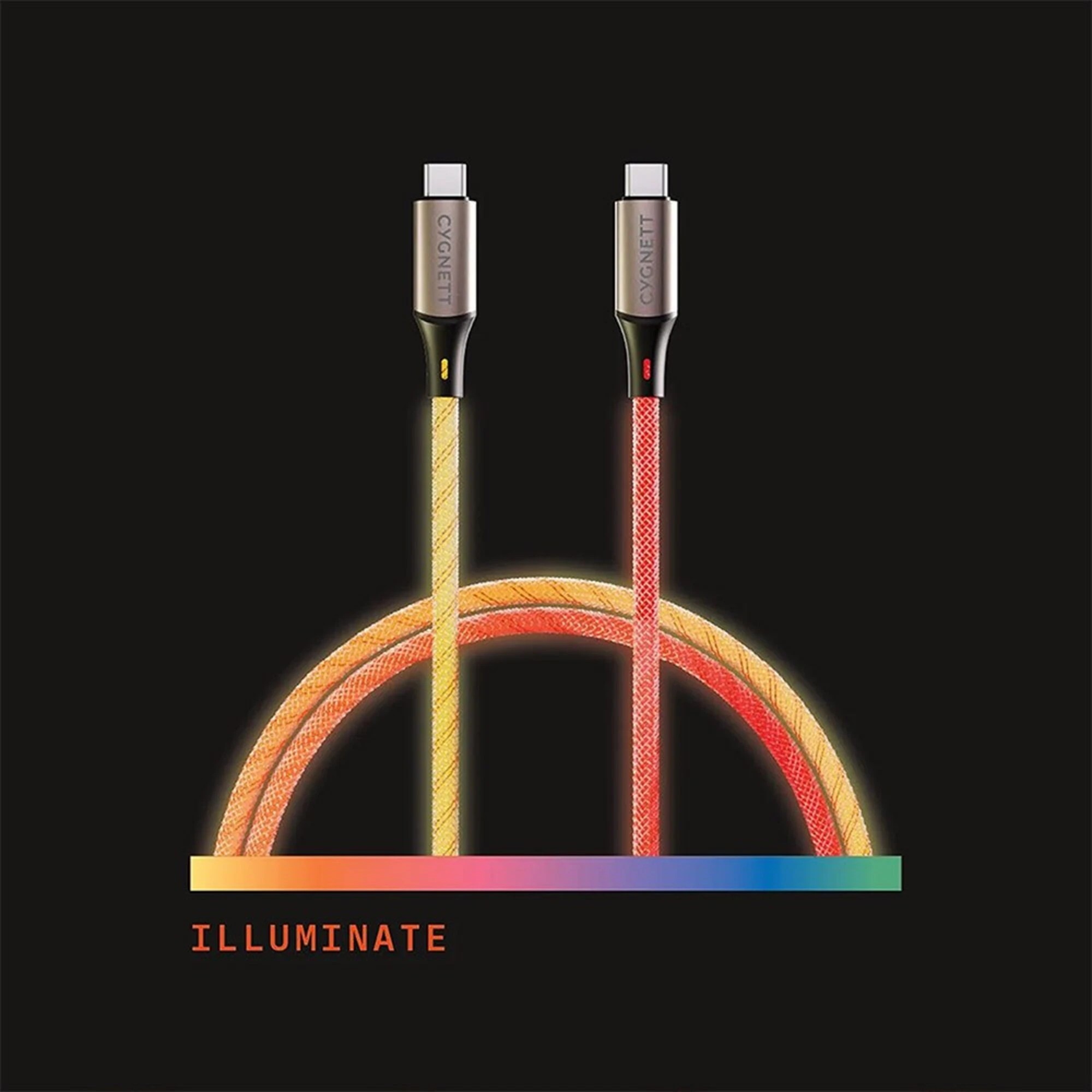 2 Cygnett - Illuminate 1.2 USB-C to USB-C Light Up Cable, 2 of 3