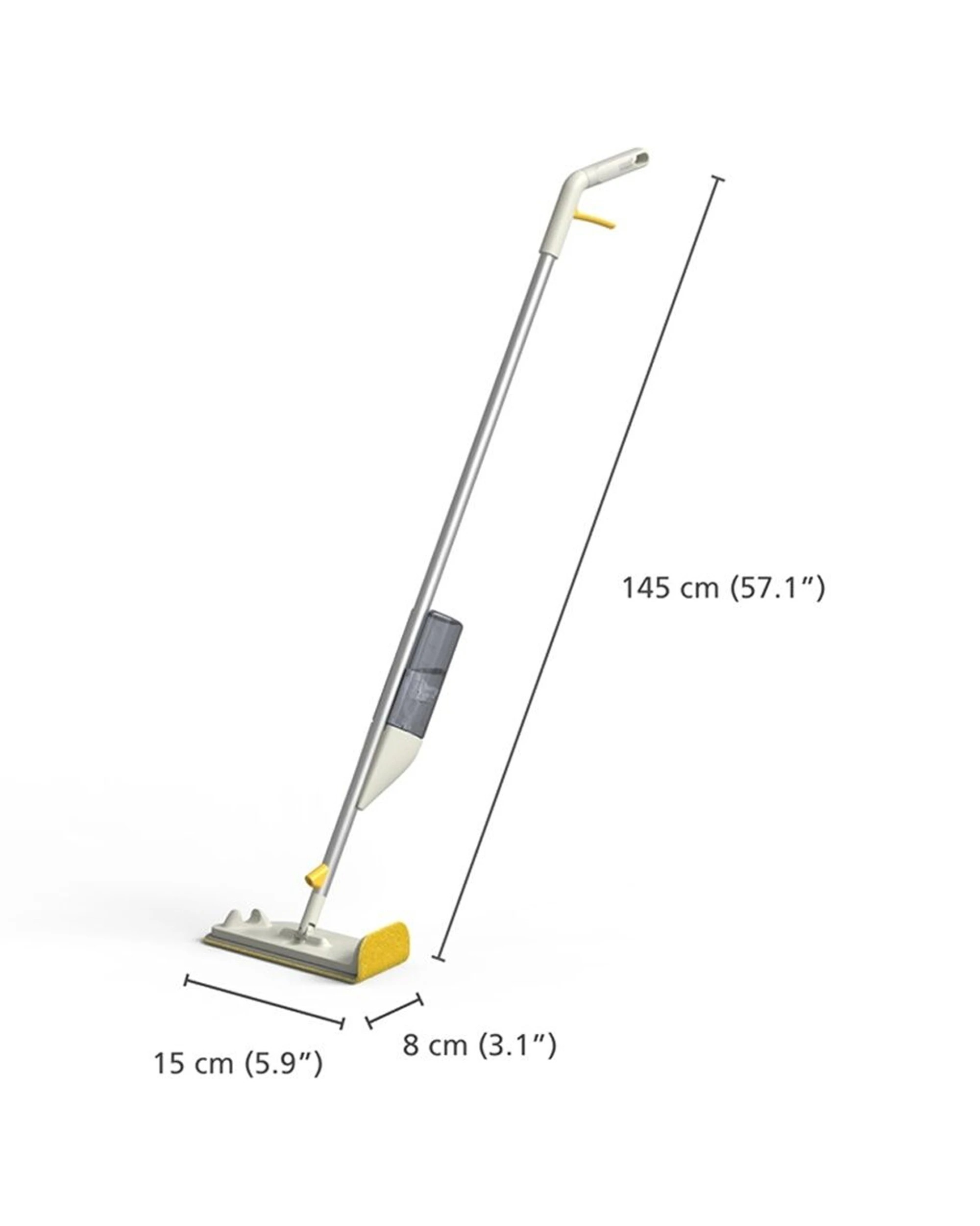 7 Joseph Joseph CleanTech Spray Spot Mop With Scrubbing Pad Microfibre Wall - Beige, 7 of 7