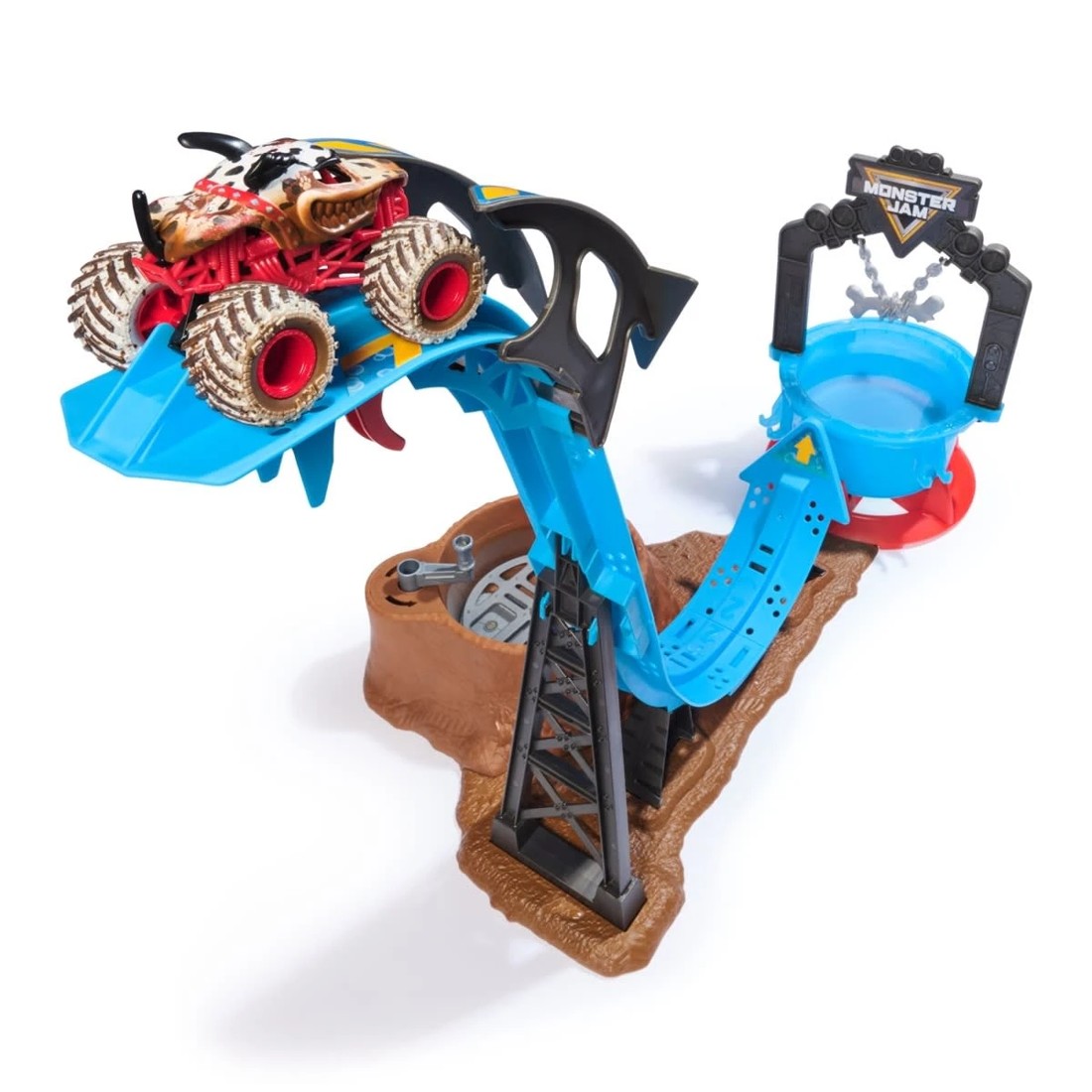 4 Monster Jam Mud Blasters Monster Mutt Dalmatian Dunk Tank Playset, 4 of 8