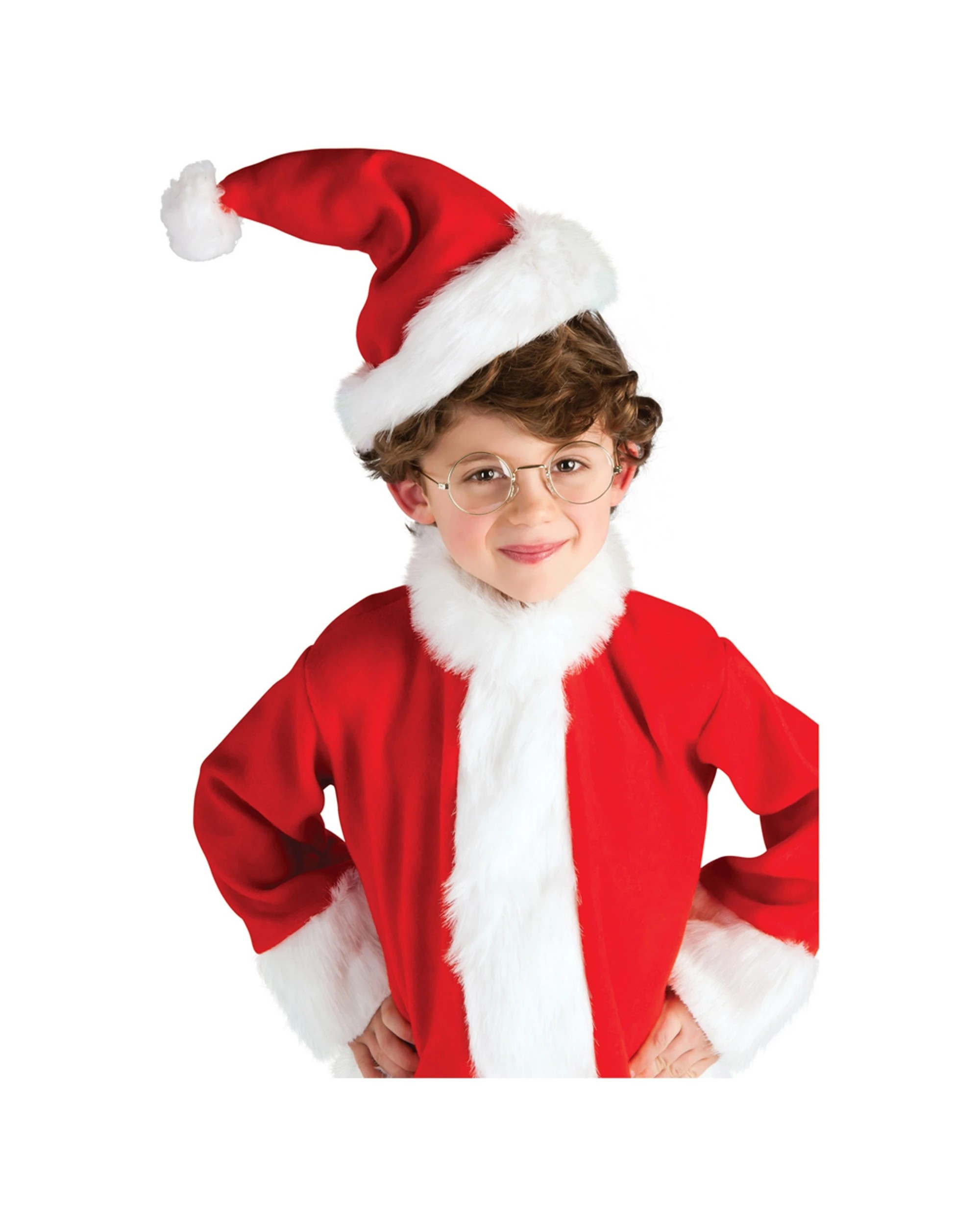 1 Rubies Santa Glasses Kids Christmas Costume Accessory - Clear, 1 of 1