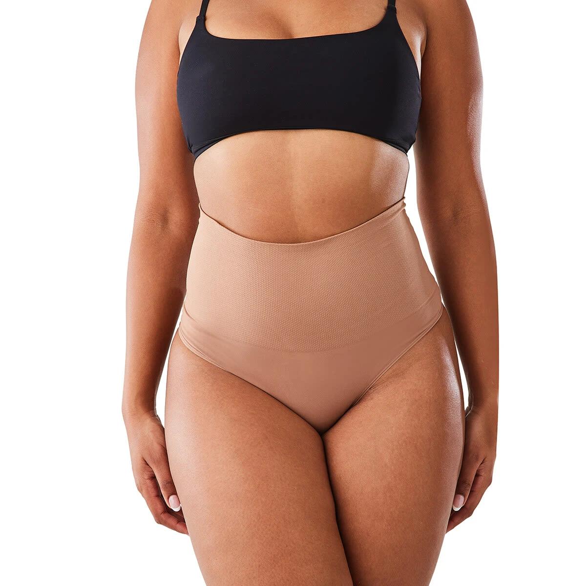 3 2 Pack Medium Control Seamfree Shaping G-string Briefs TAN, BLACK, 3 of 8