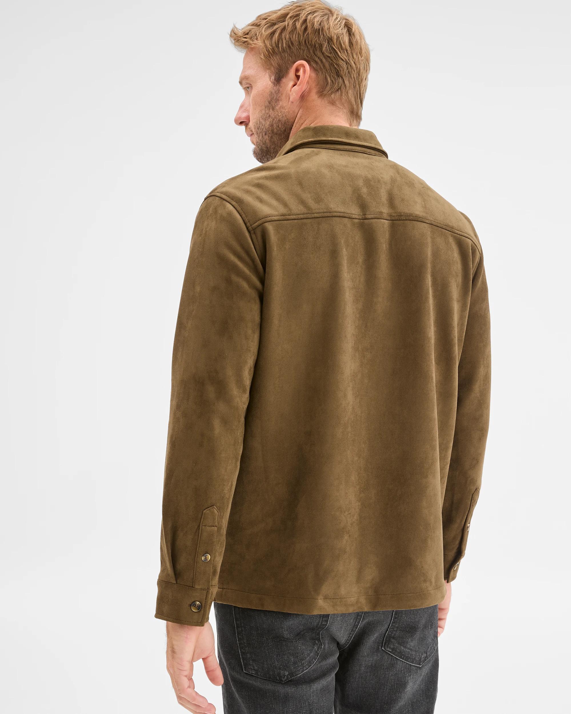 3 Target Man Long Sleeve Overshirt DARK OLIVE, 3 of 6