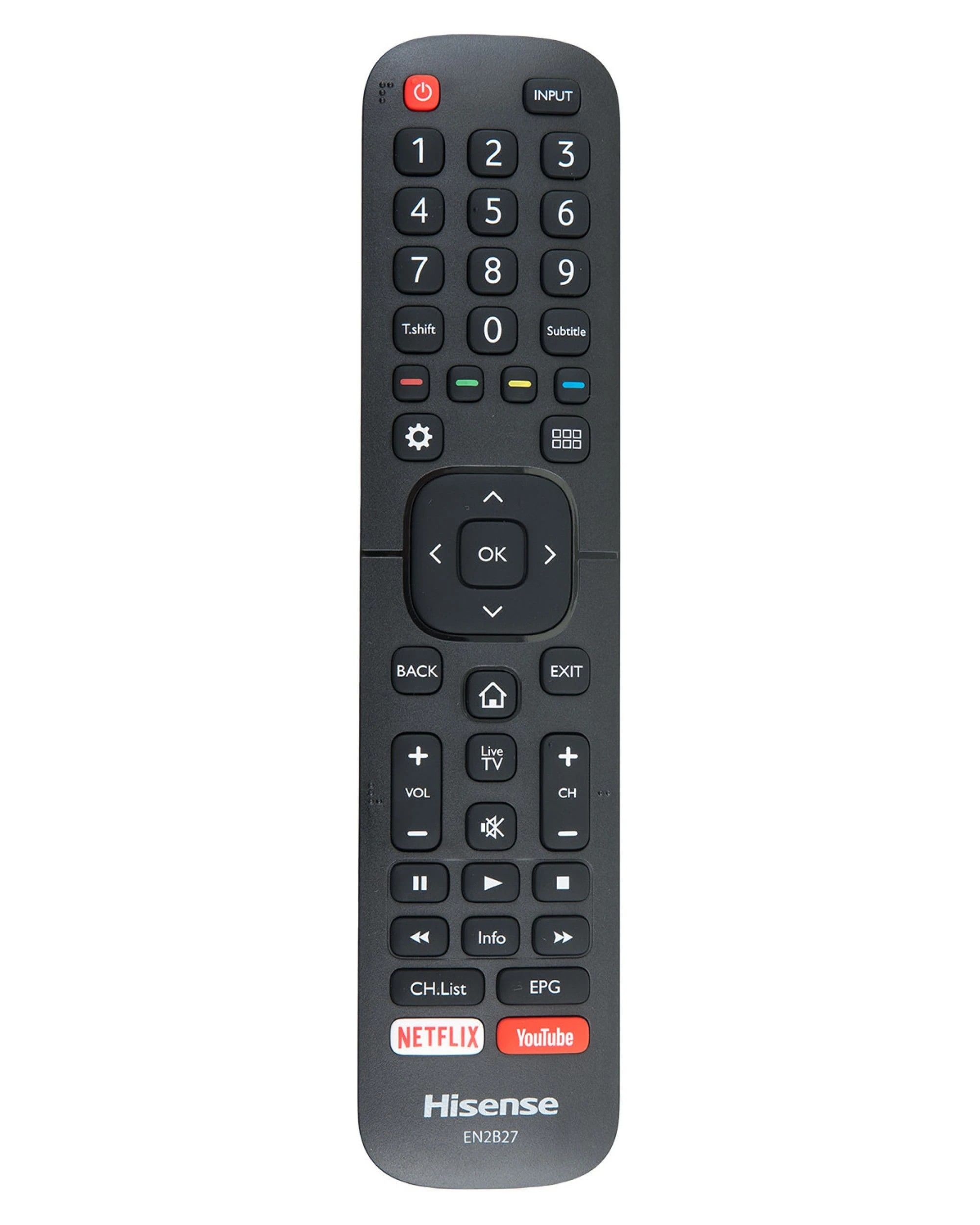 1 Hisense Genuine TV Remote Control T178581 EN2B27 - Black, 1 of 5