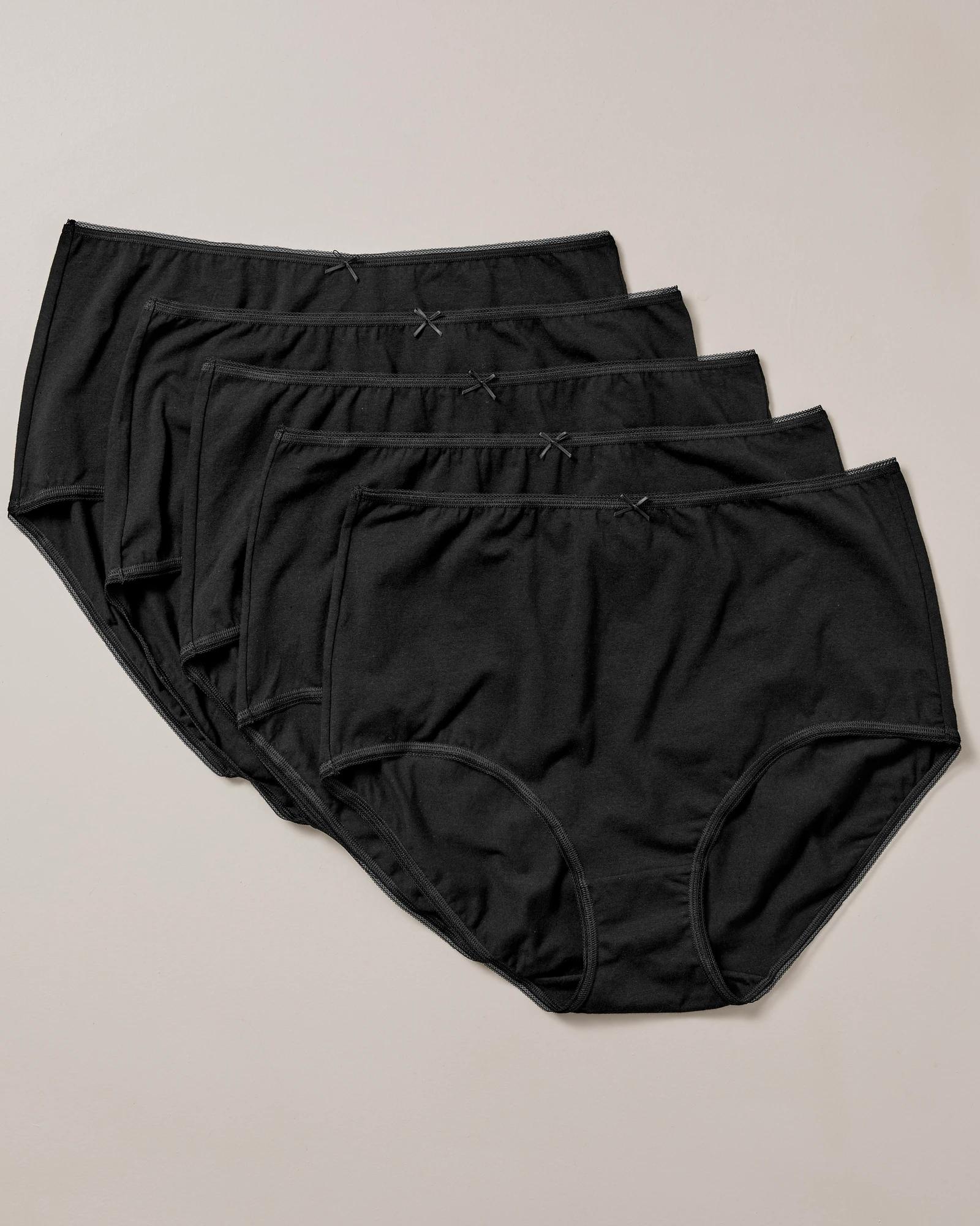 5 Target 5 Pack Cotton/elastane Full Briefs FF BLACK, 5 of 5
