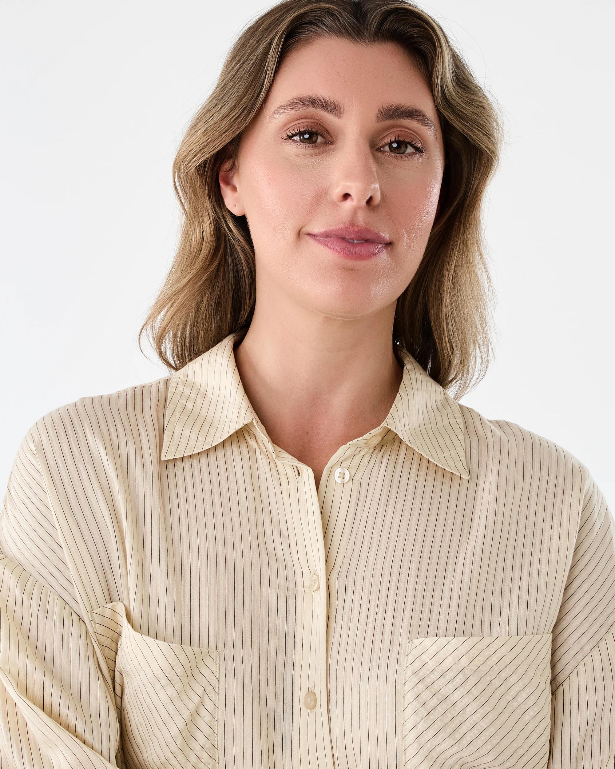 4 Long Sleeve Stripe Shirt Strp Crepe, 4 of 9