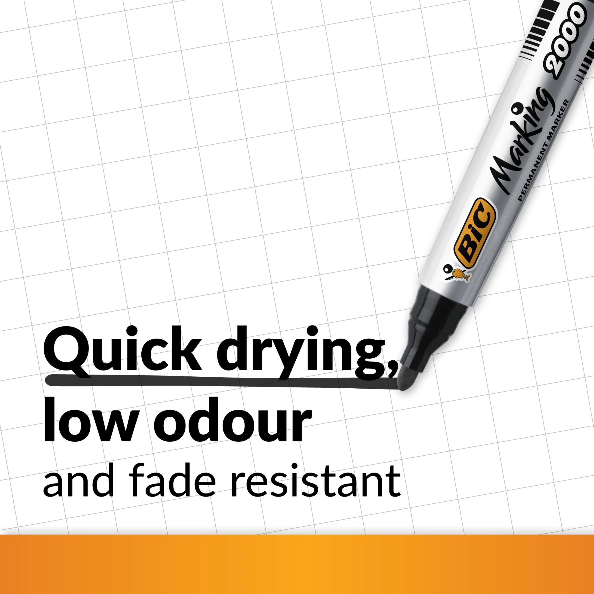 3 12 Pack BIC Marking 2000 Permanent Markers - Blue, 3 of 5