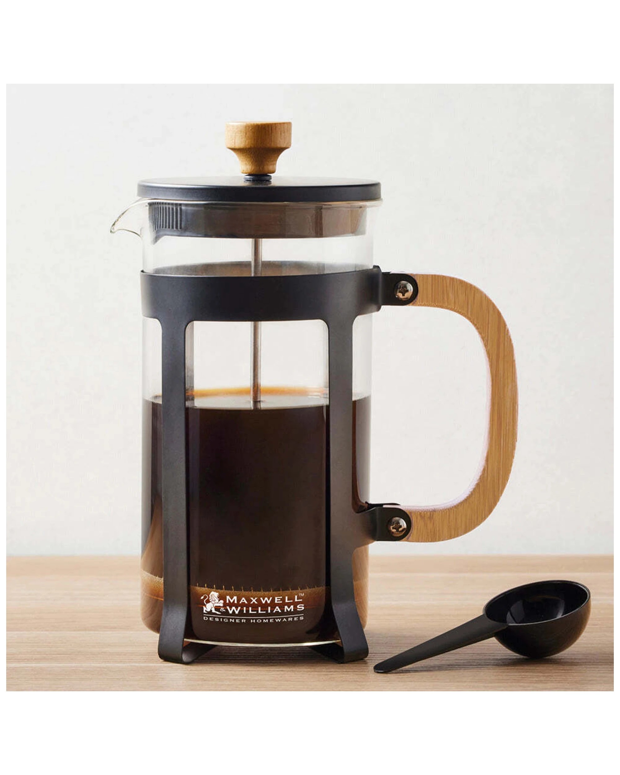 3 Maxwell & Williams Blend Sumatra 1l Glass Coffee Plunger Coffee Press
 - Black, 3 of 3