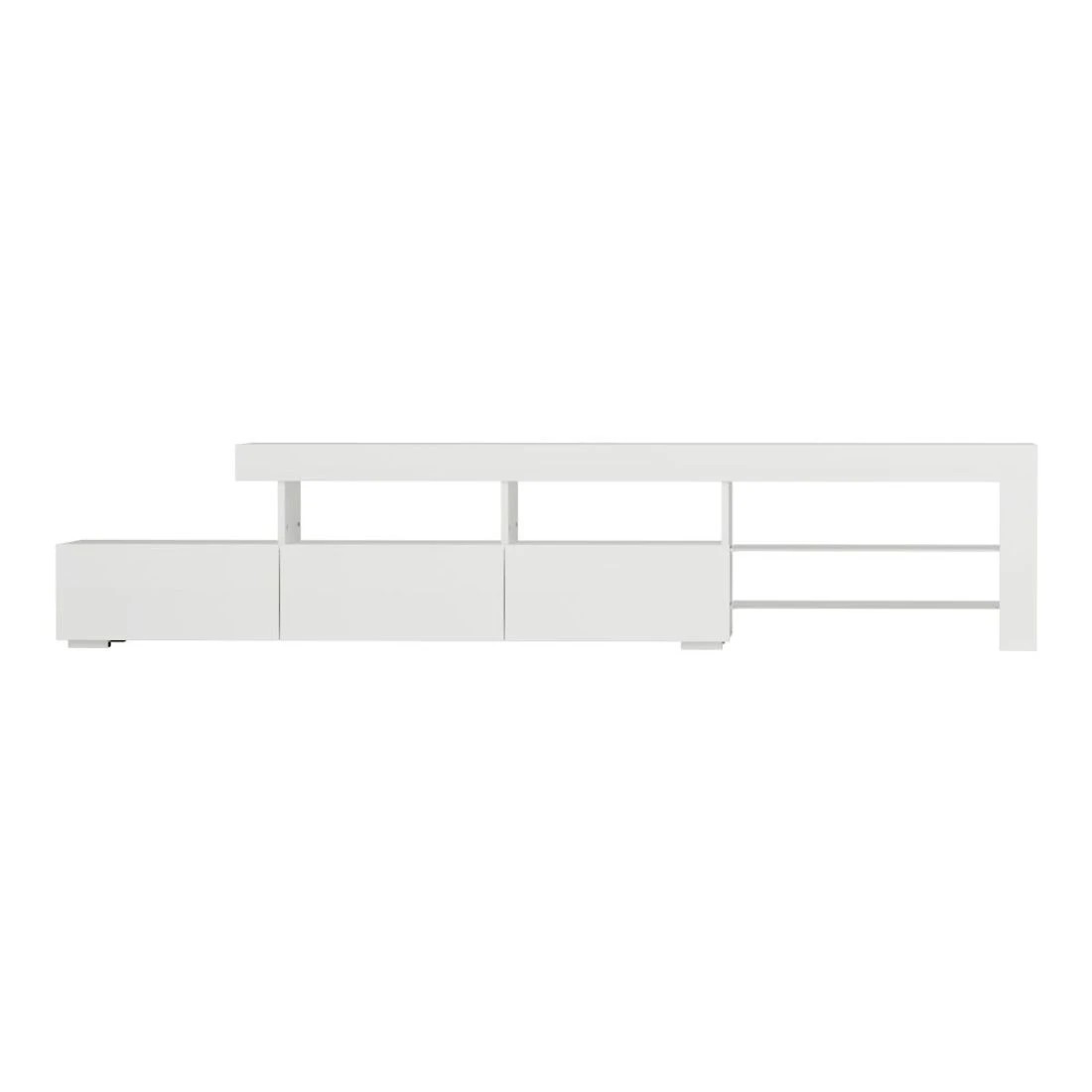 4 Artiss Entertainment Unit TV Cabinet LED 215cm Caya - White, 4 of 7